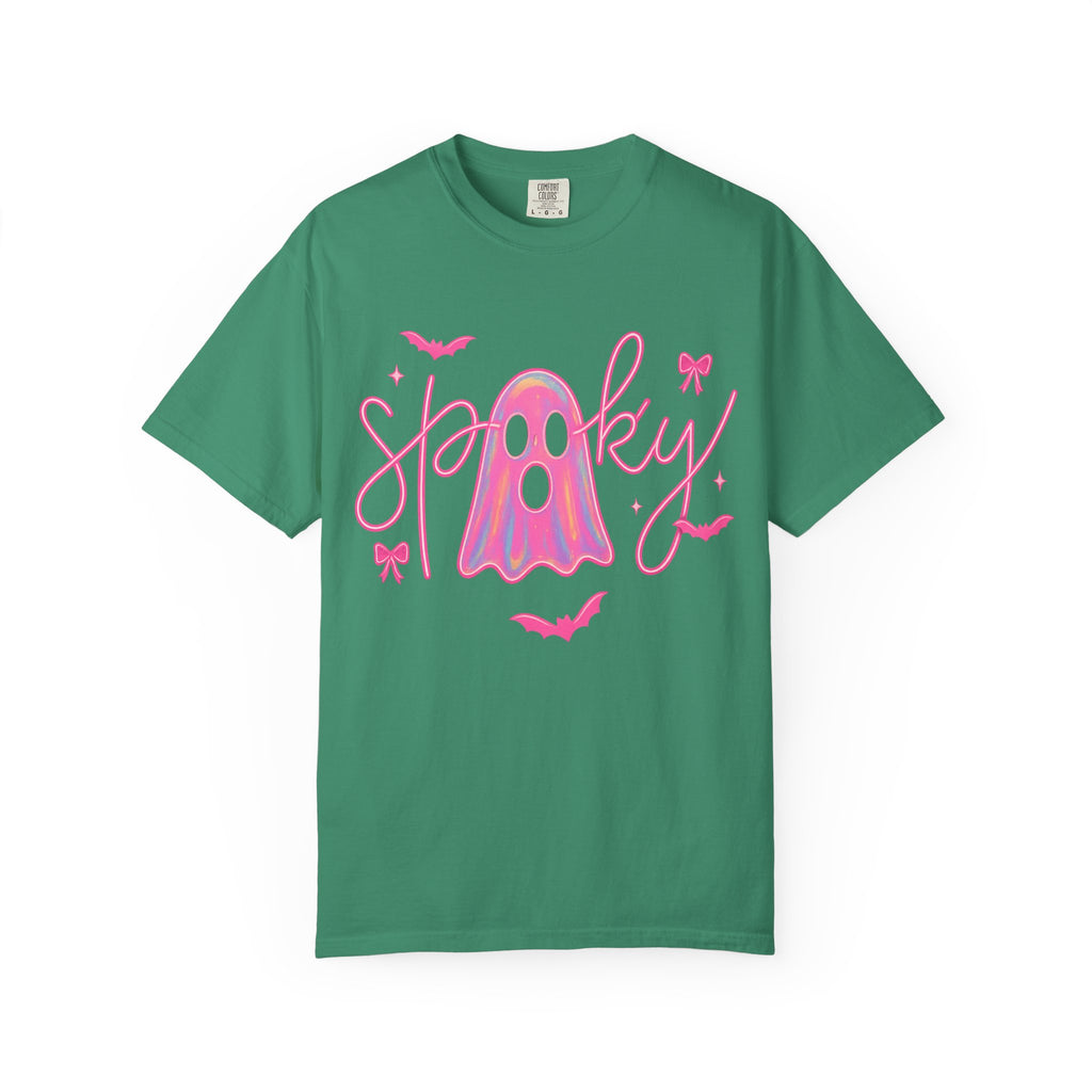 Pink Neon Spooky Ghost T-Shirt – Cute Halloween Tee