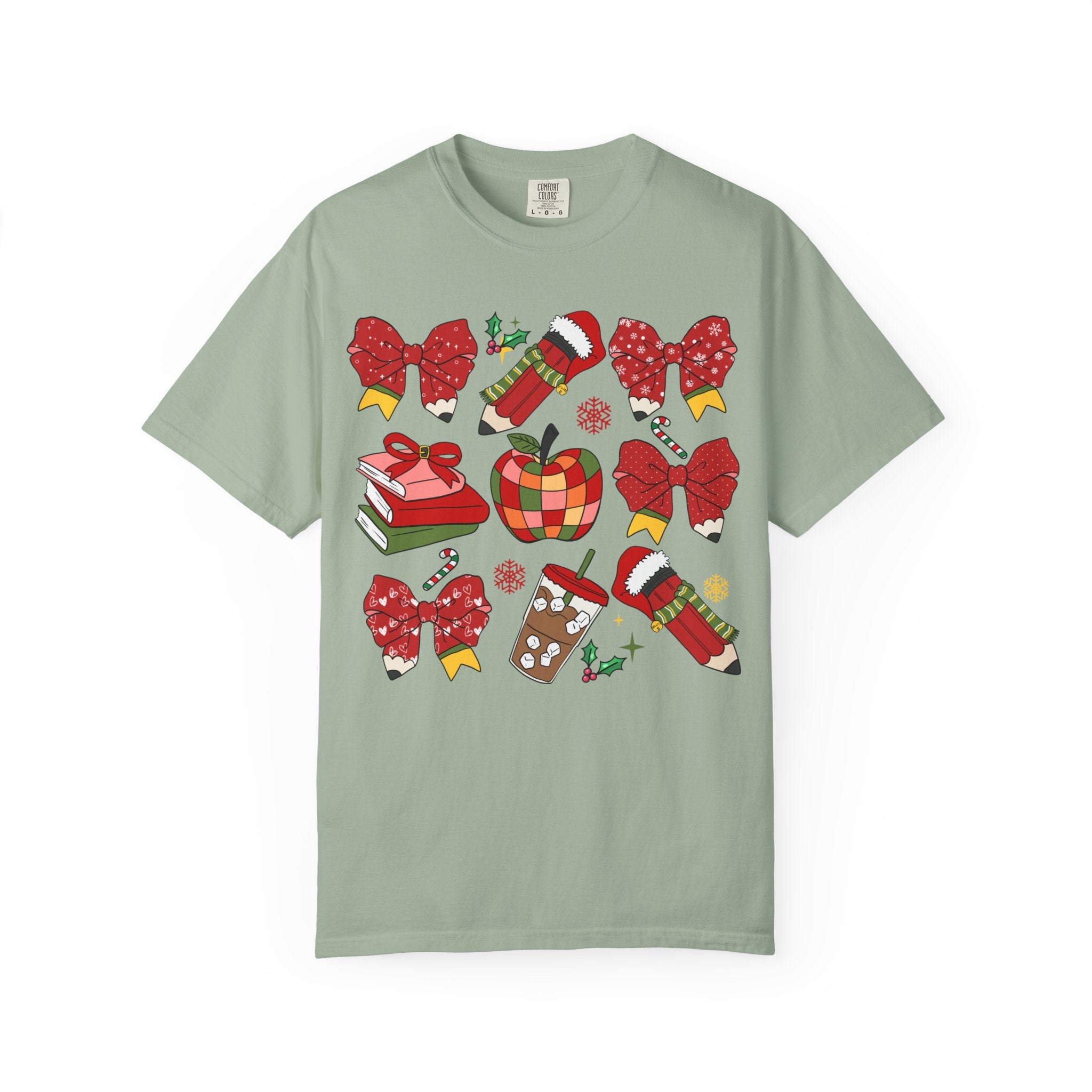 Christmas Teacher T-shirt | Red Bows & Holiday Classroom Pullover