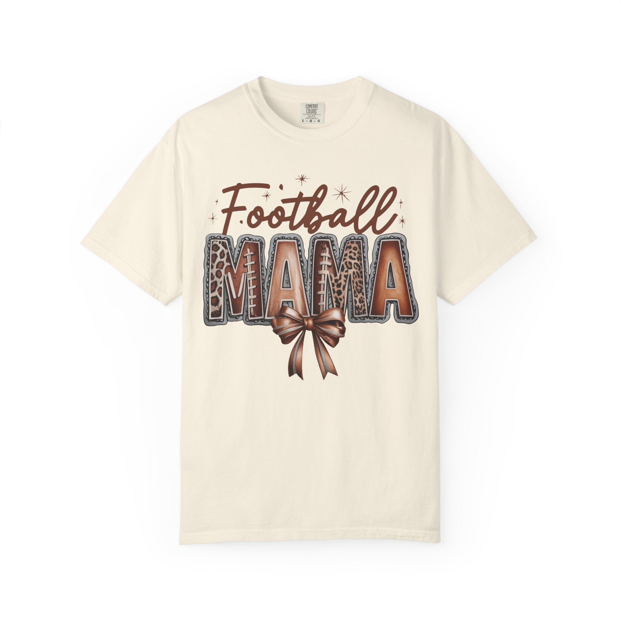 Football Mama Shirt – Leopard Print Game Day Tee for Moms