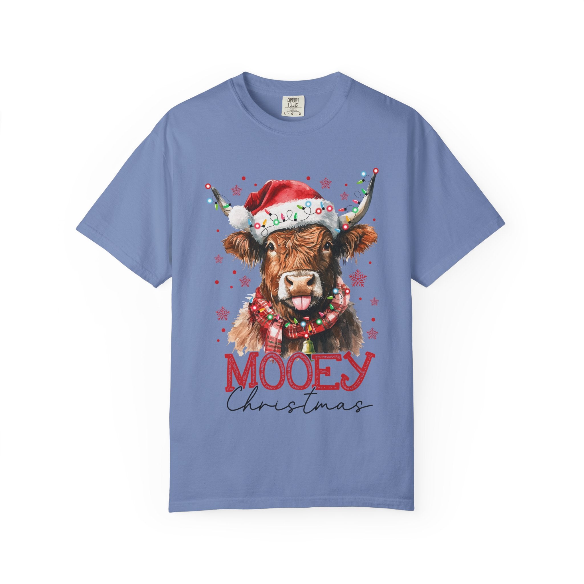 Mooey Christmas Highland Cow Sweatshirt | Funny Holiday Farm Animal Sweater, Cute Christmas Pullover for Women