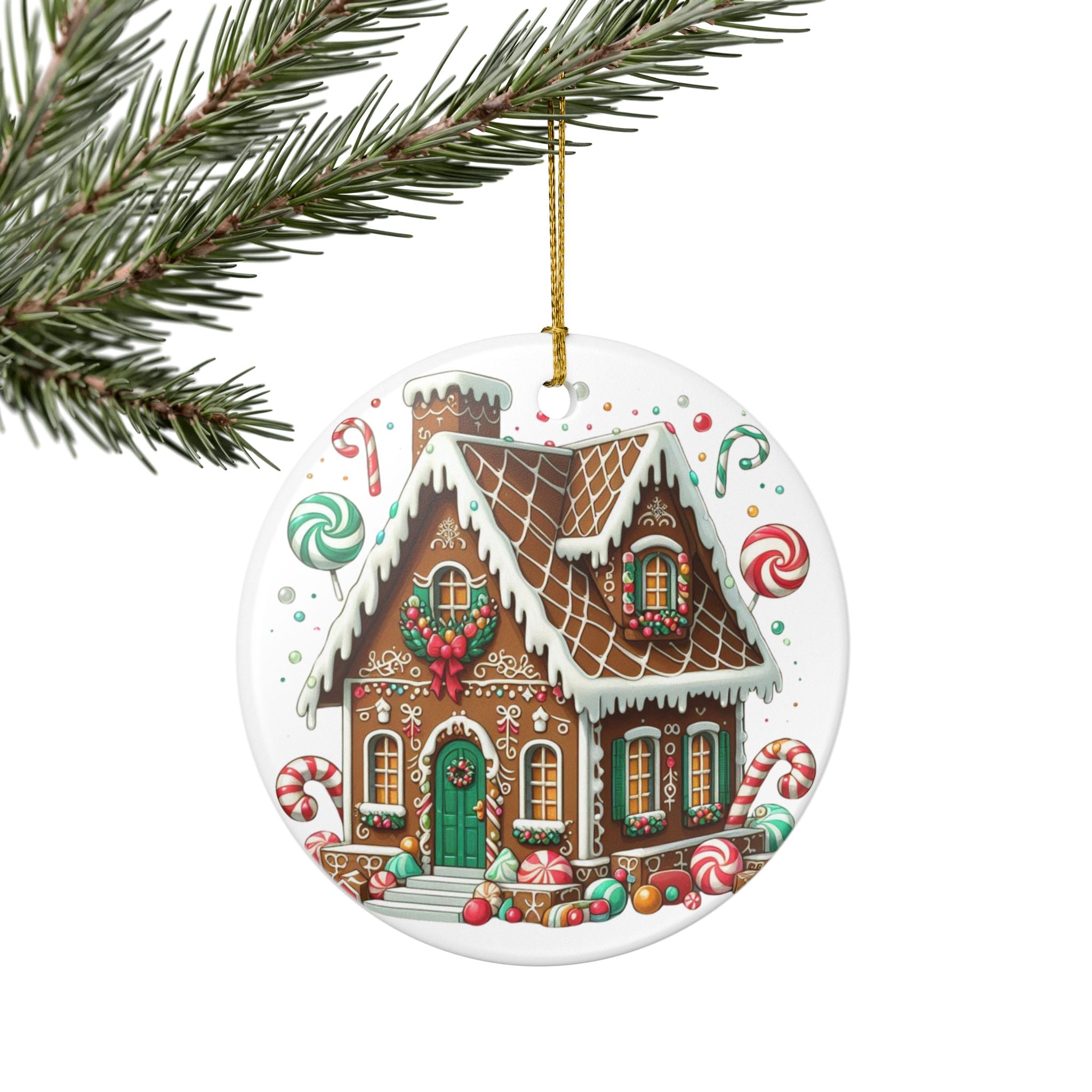 Gingerbread House Christmas Ornament – Candyland Holiday Decor