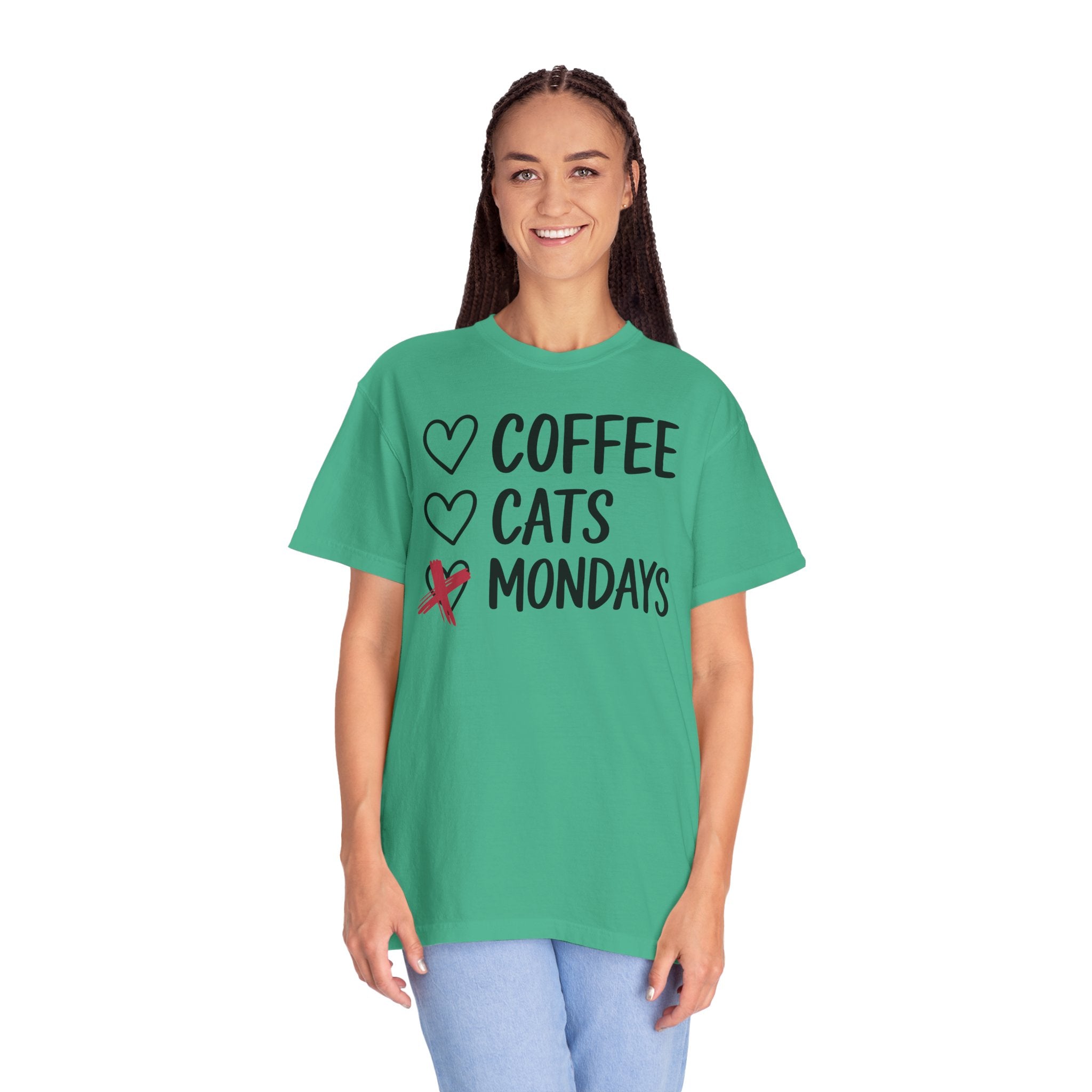 Coffee Cats Not Mondays Shirt – Funny Cat Lover Tee