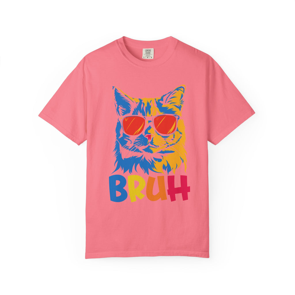 Bruh Cat T-Shirt – Funny Cool Cat Meme Tee with Sunglasses