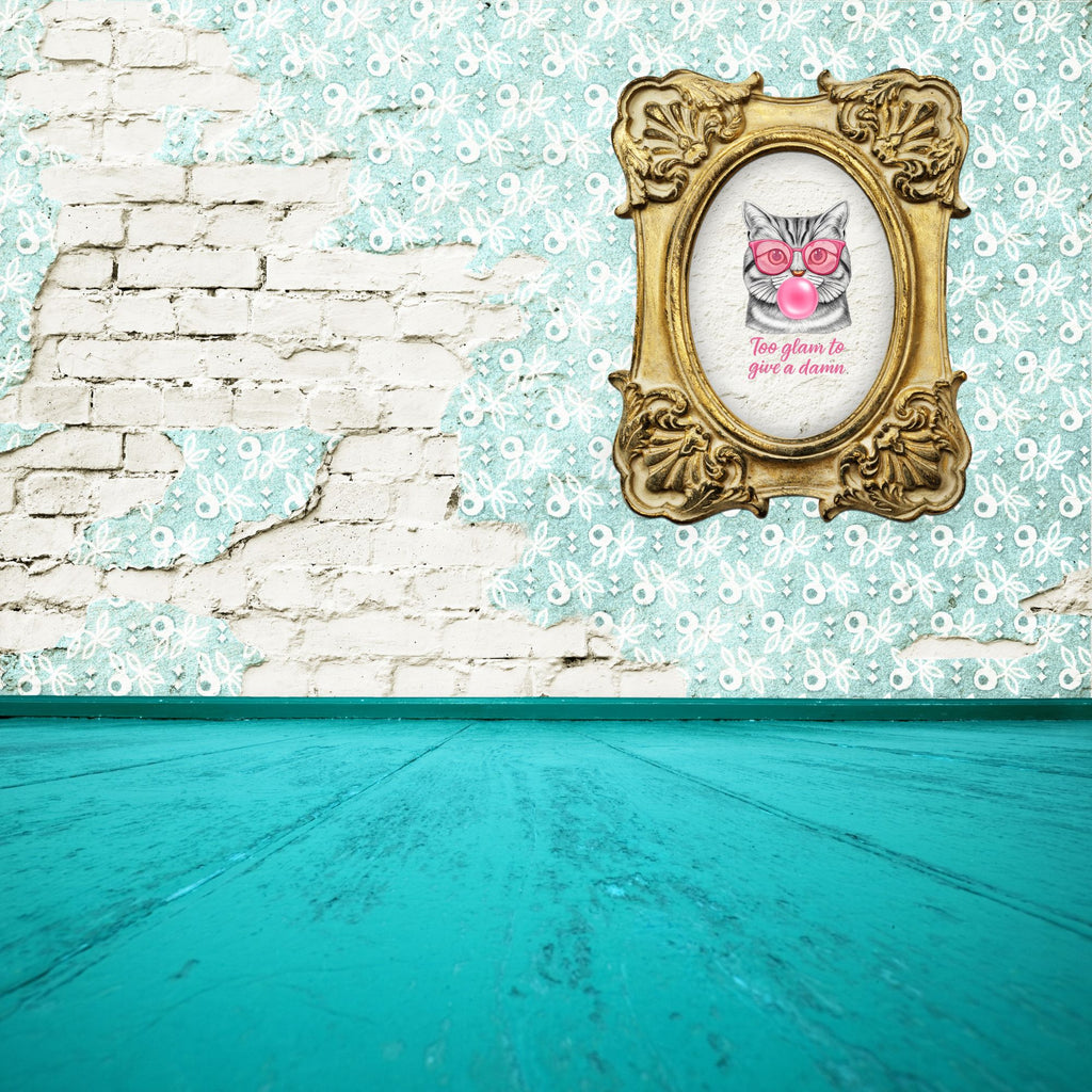 Too Glam to Give a Damn – Funny Cat Wall Art Print