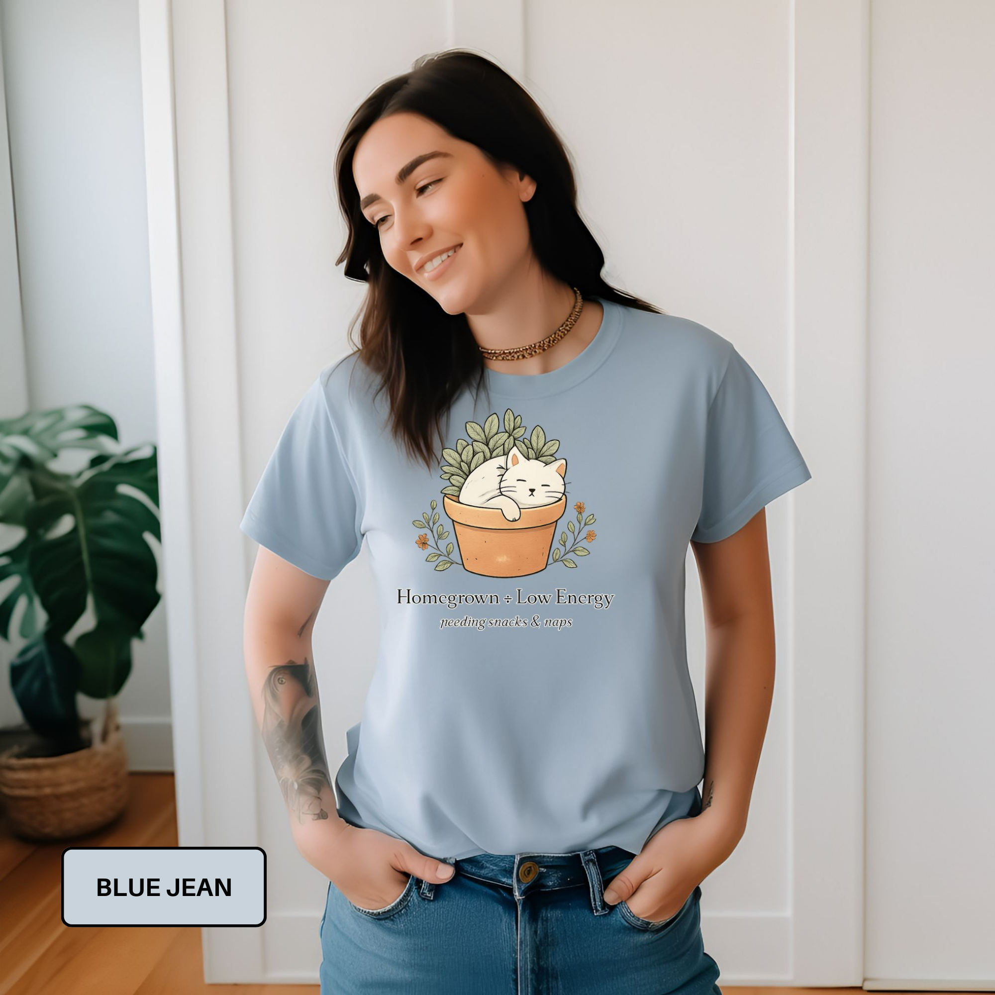 Needing Snacks & Naps Comfort Colors Tee | Cozy Minimalist Cat Shirt