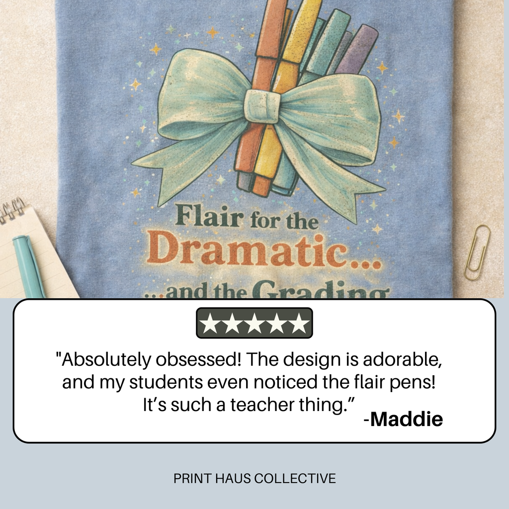 Flair for the Dramatic Teacher Shirt – Cute Retro Teacher Tee