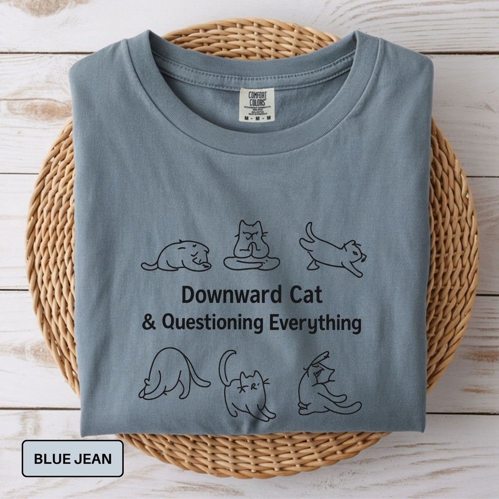 Funny Cat Yoga Shirt – Comfort Colors