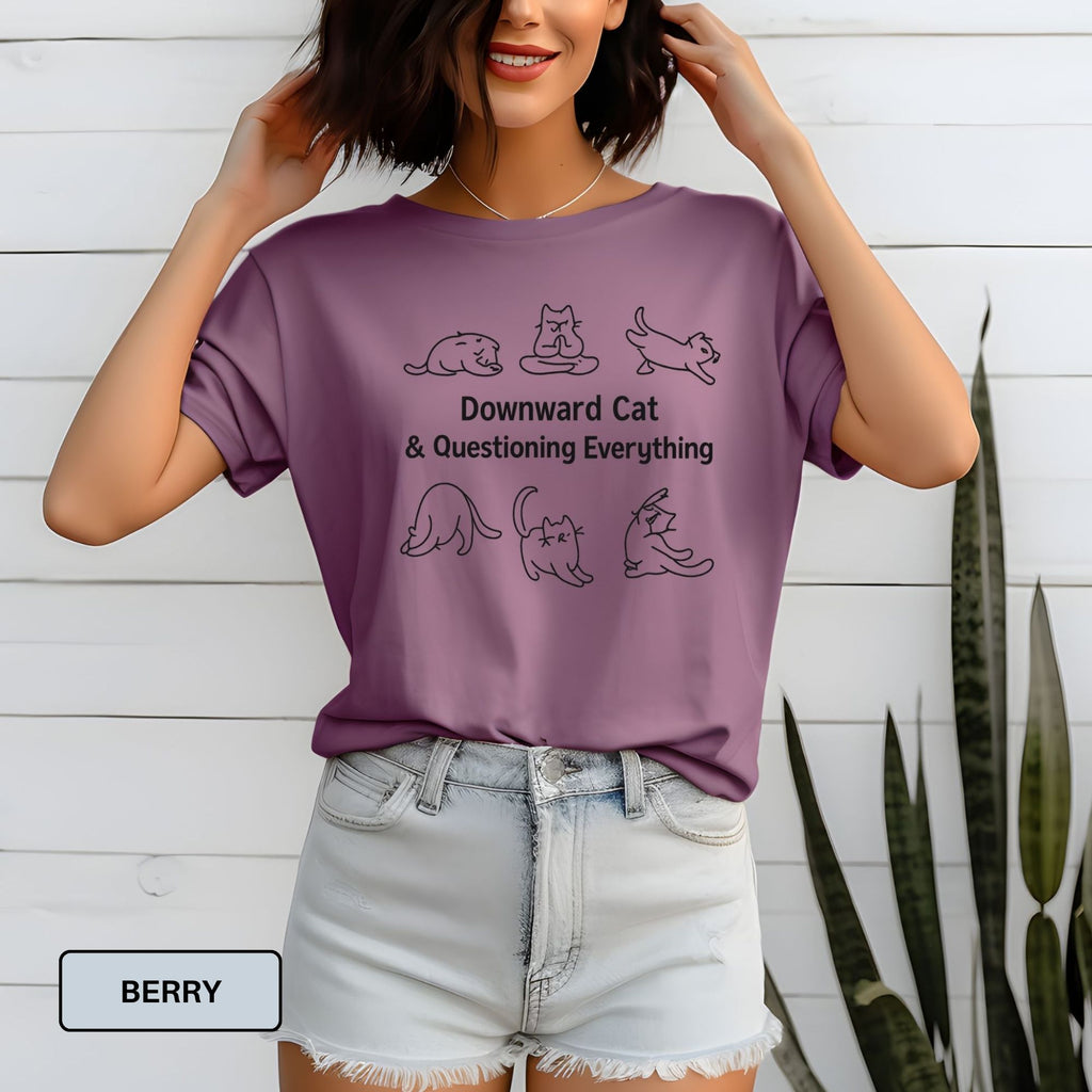Funny Cat Yoga Shirt – Comfort Colors
