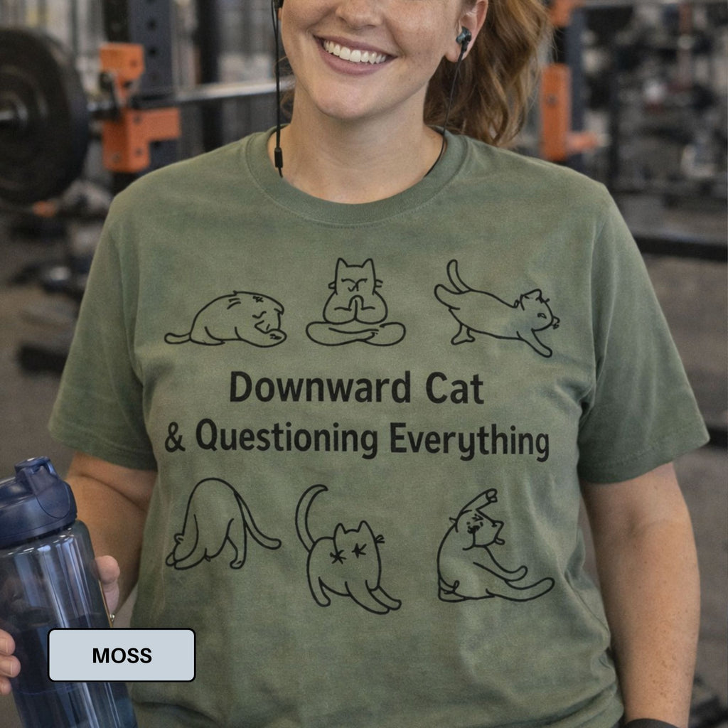 Funny Cat Yoga Shirt – Comfort Colors