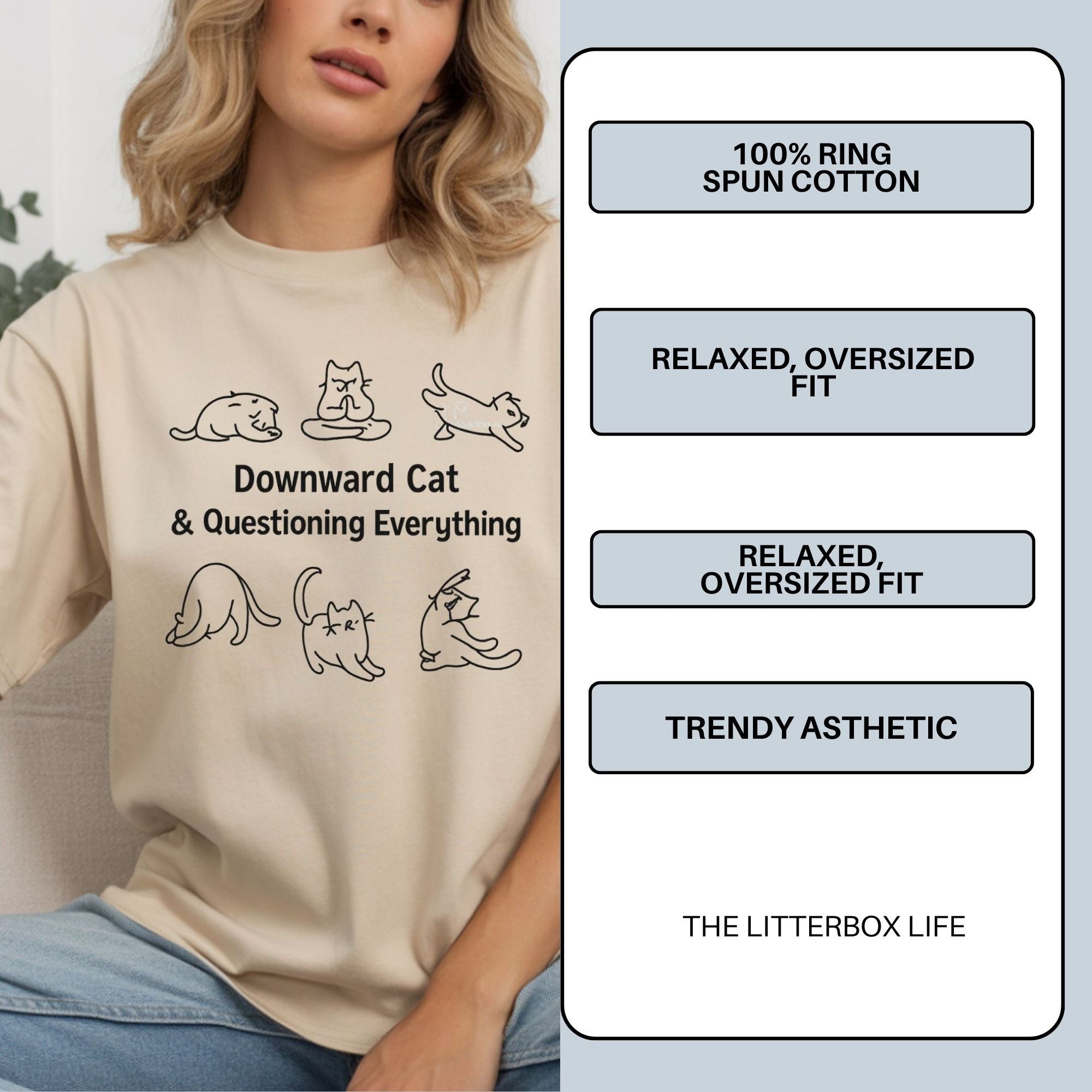 Funny Cat Yoga Shirt – Comfort Colors