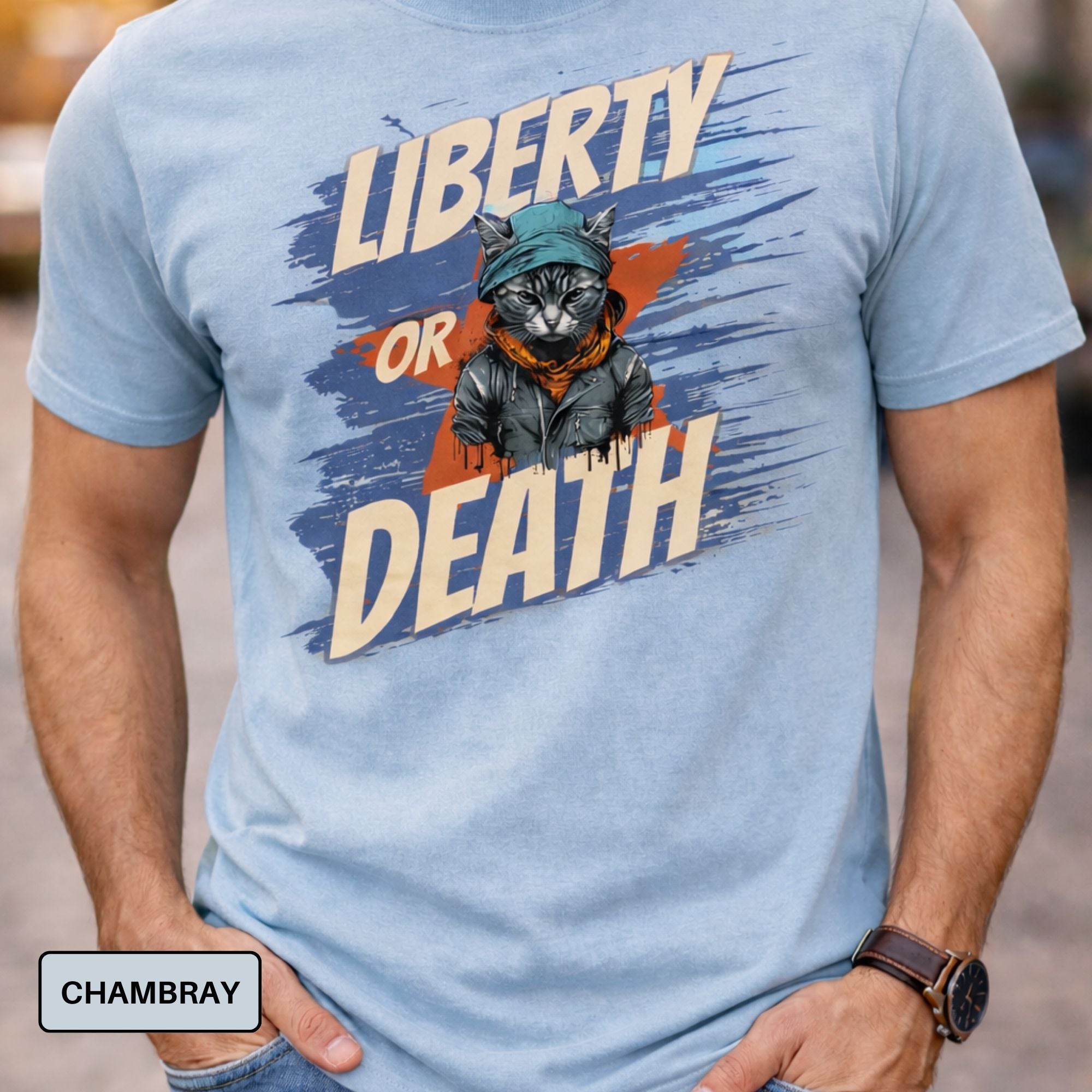 Liberty or Death Cat Shirt – Comfort Colors Tee