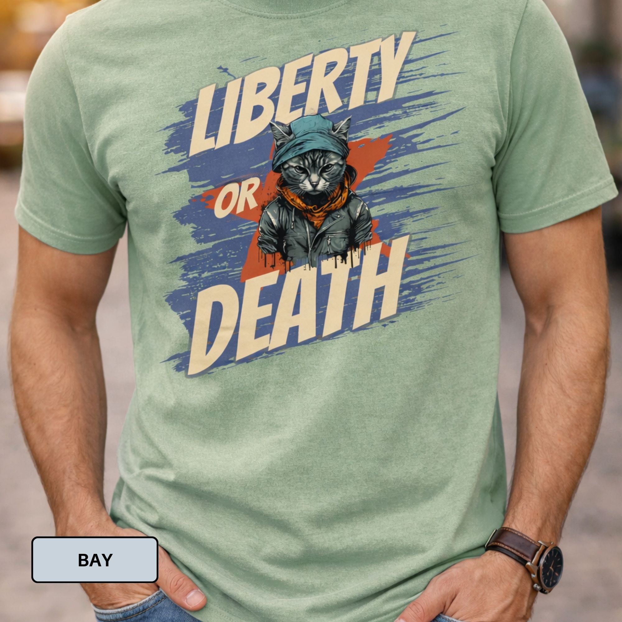 Liberty or Death Cat Shirt – Comfort Colors Tee
