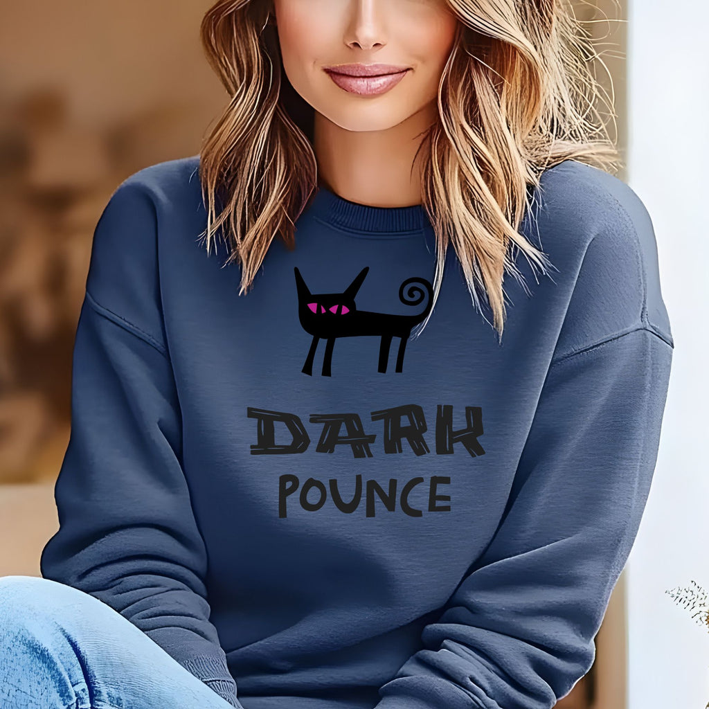 Dark Pounce Graphic Cat Sweatshirt