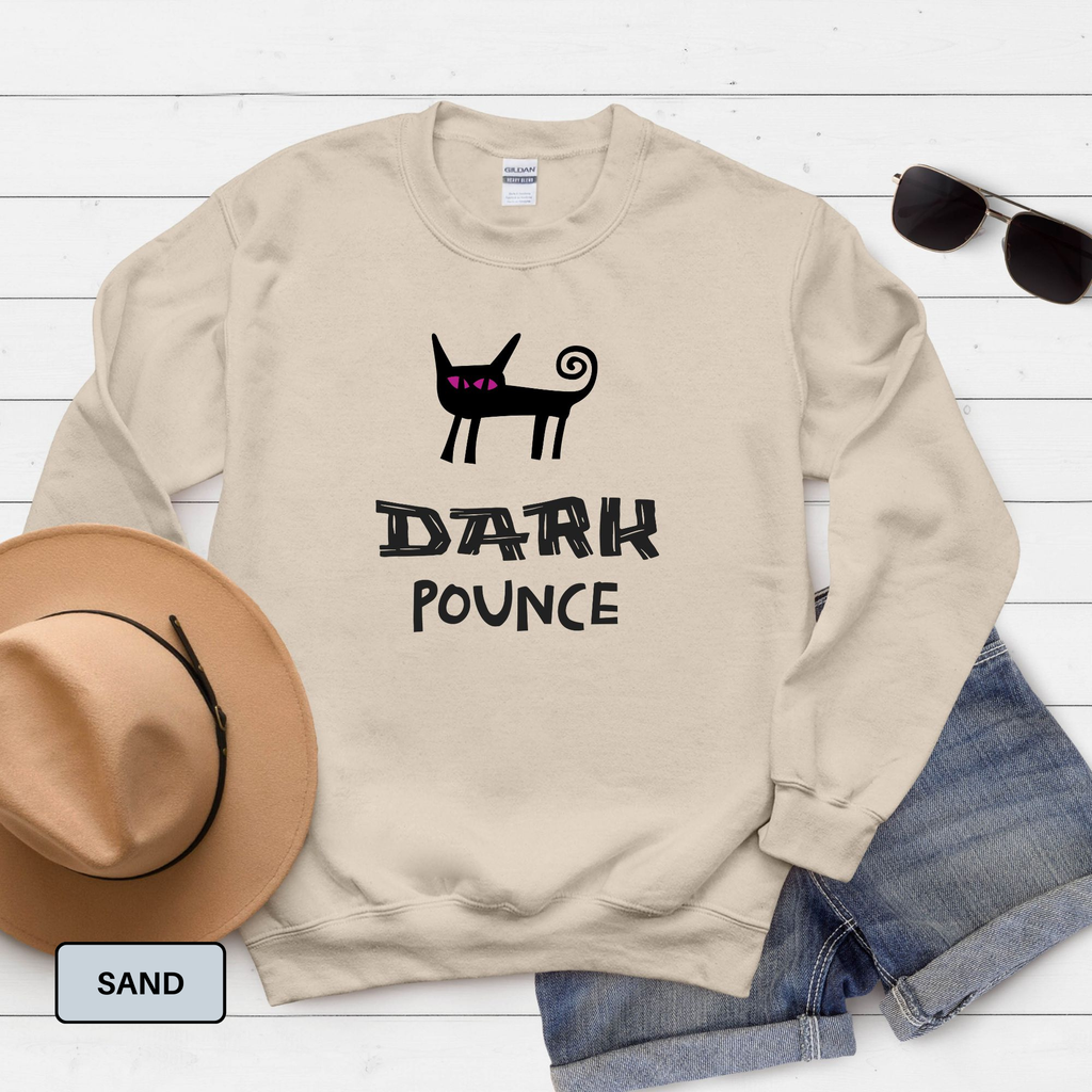 Dark Pounce Graphic Cat Sweatshirt