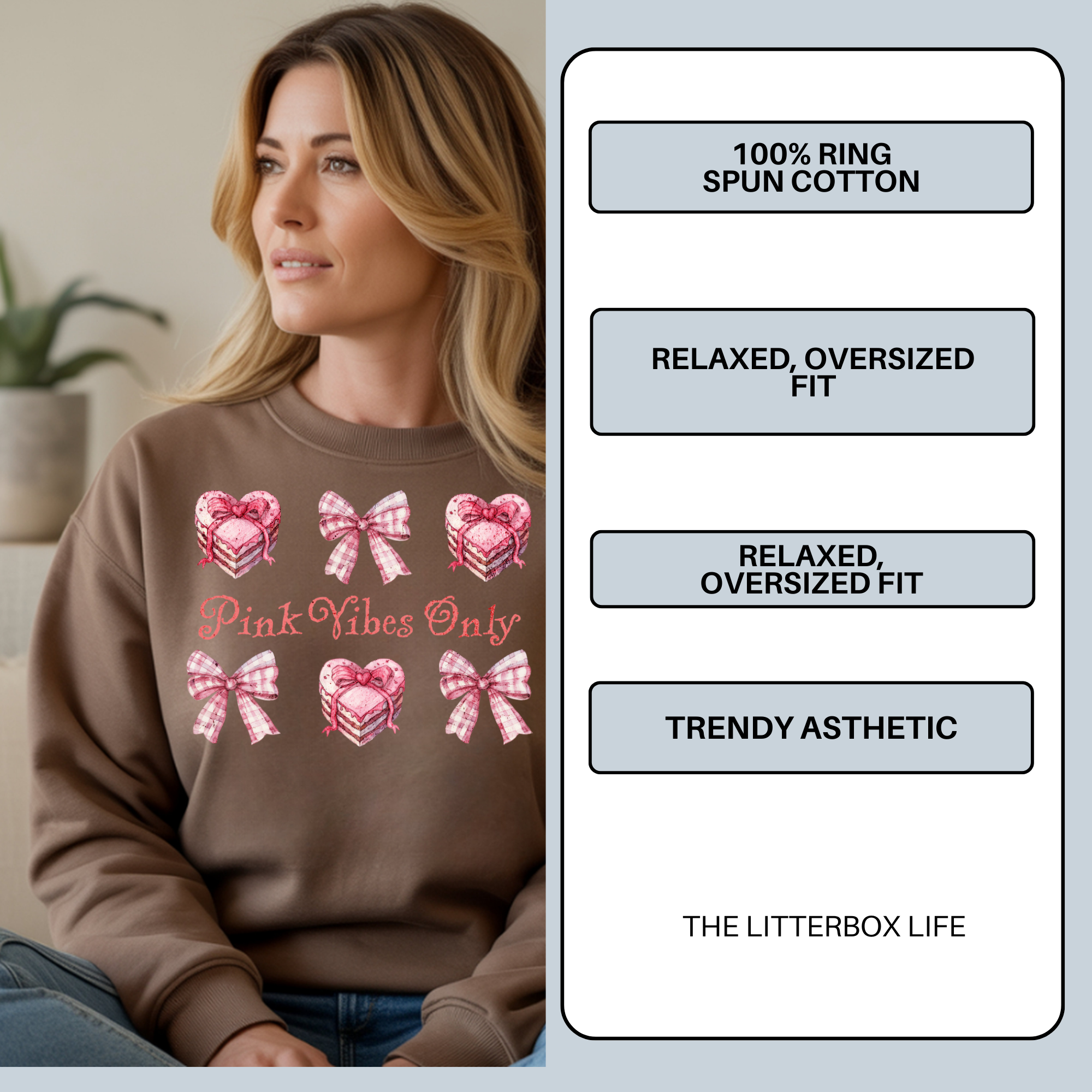 Pink Vibes Only – Valentine’s Day Love Sweatshirt