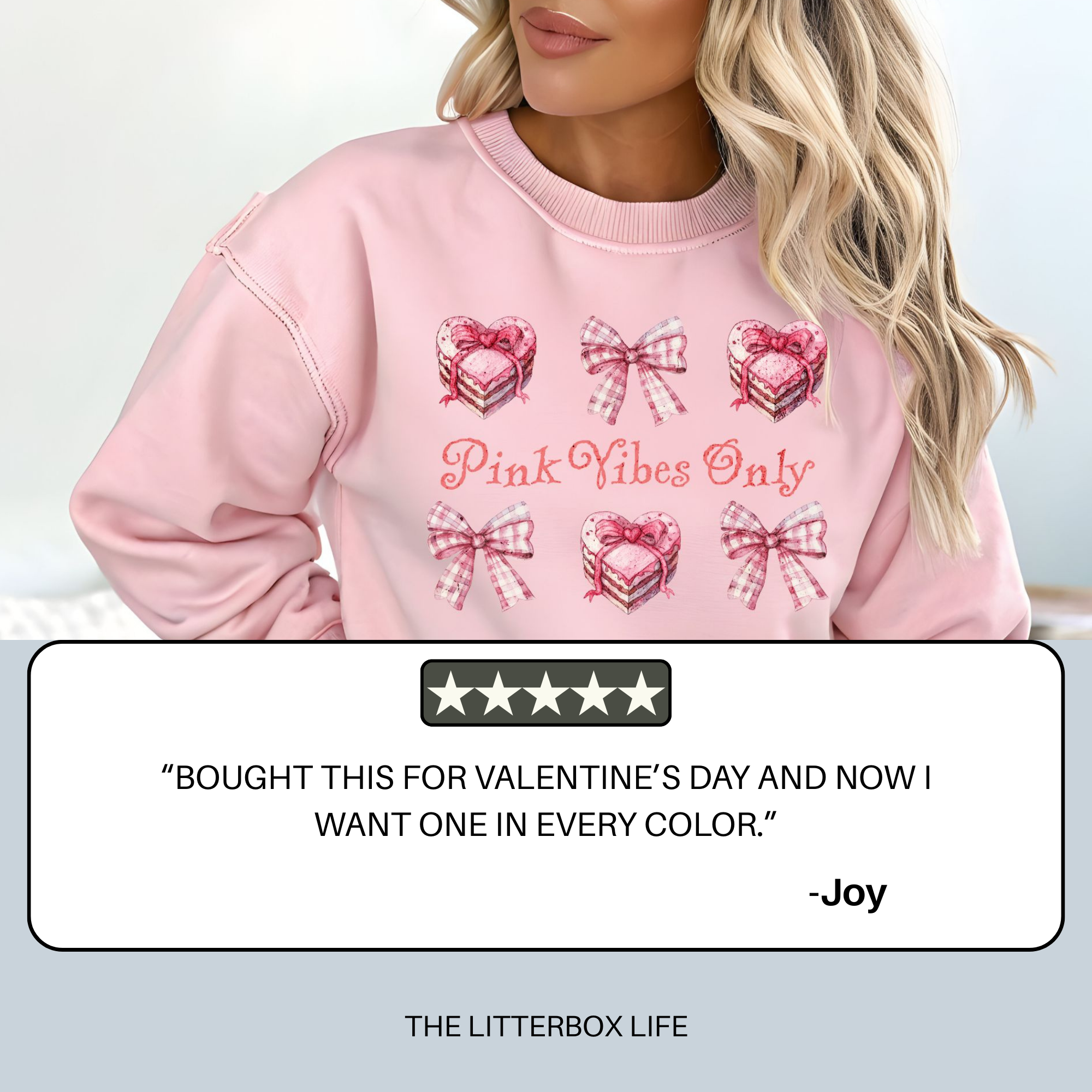 Pink Vibes Only – Valentine’s Day Love Sweatshirt