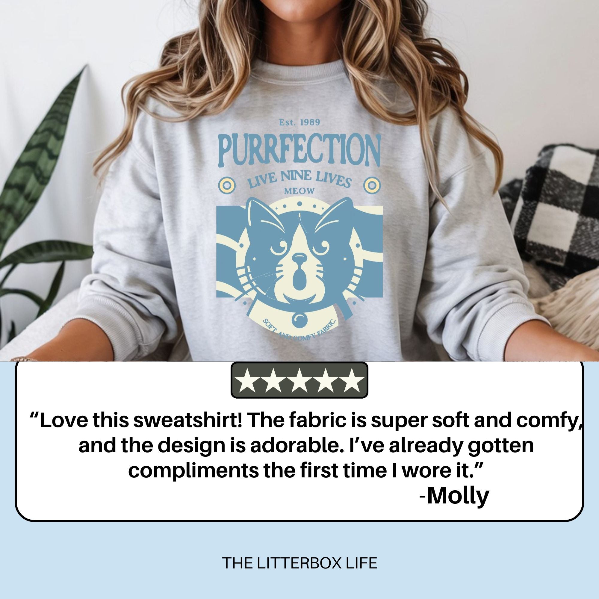 Purrfection Funny Cat Sweatshirt