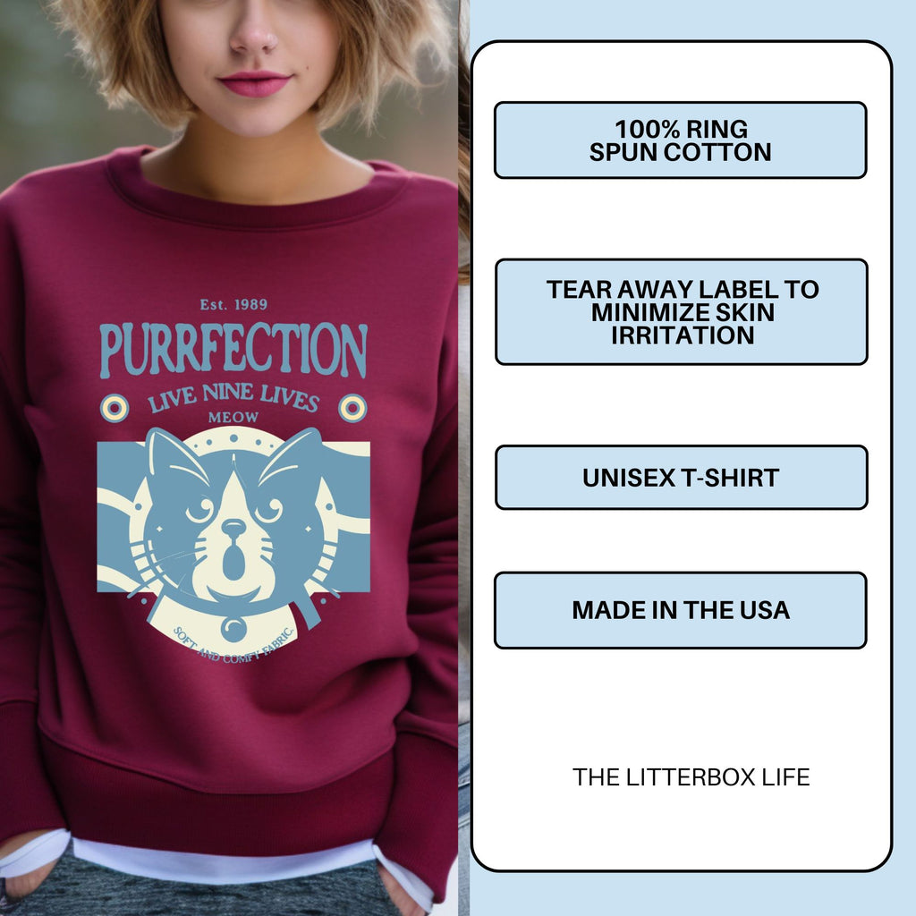 Purrfection Funny Cat Sweatshirt