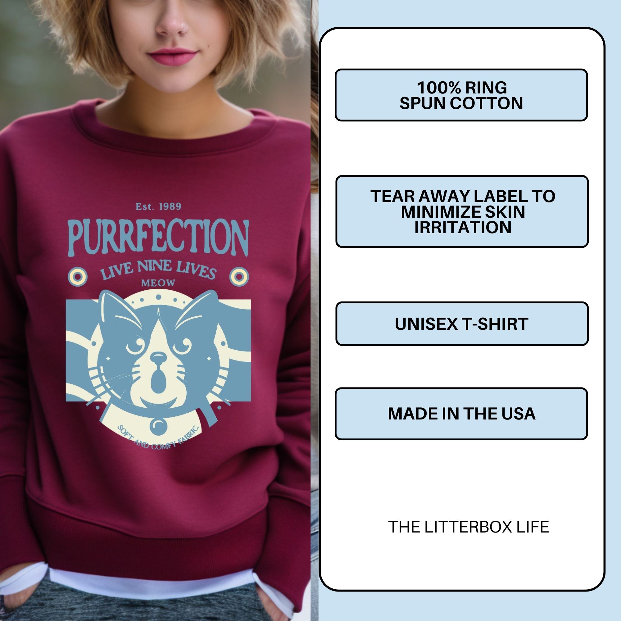 Purrfection Funny Cat Sweatshirt