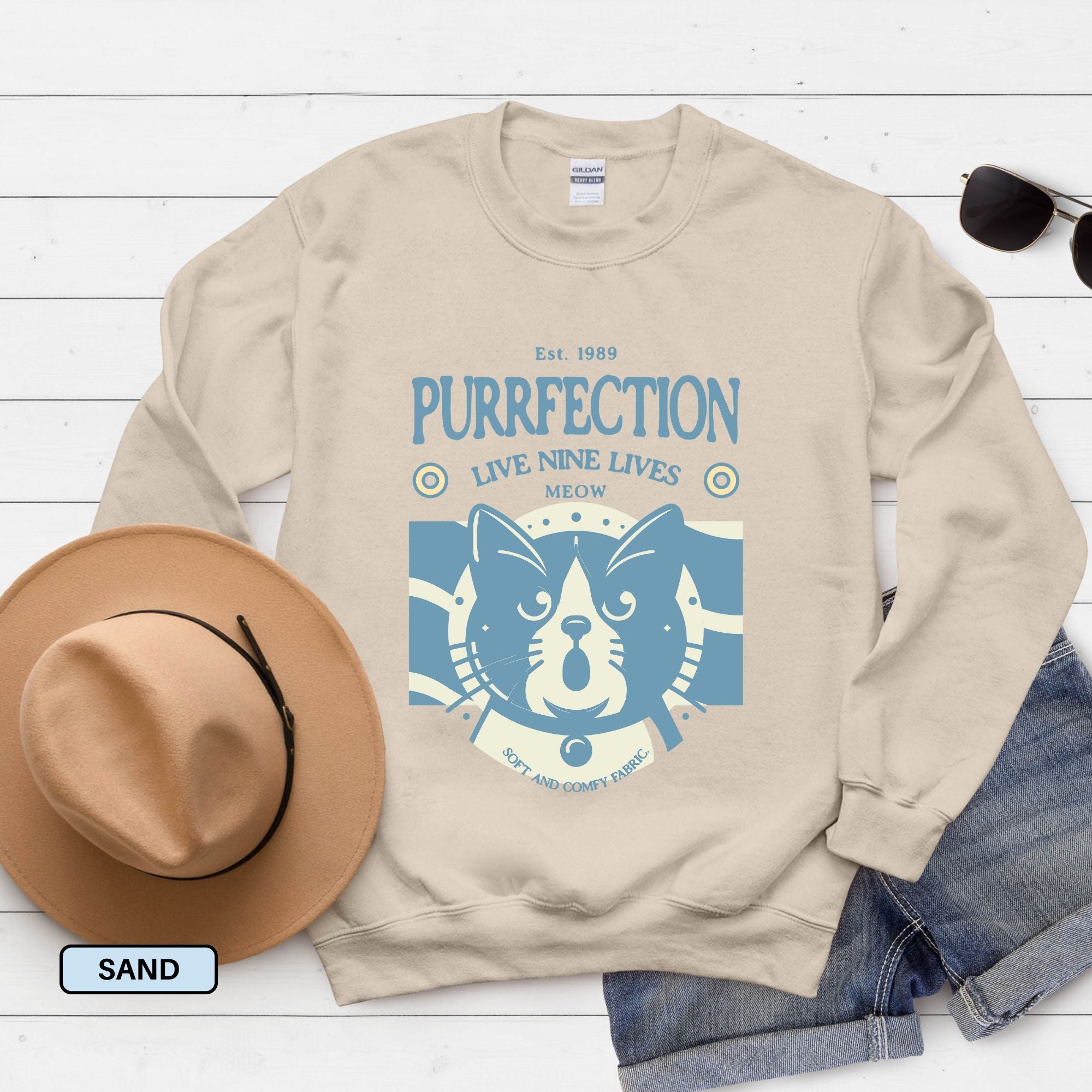 Purrfection Funny Cat Sweatshirt
