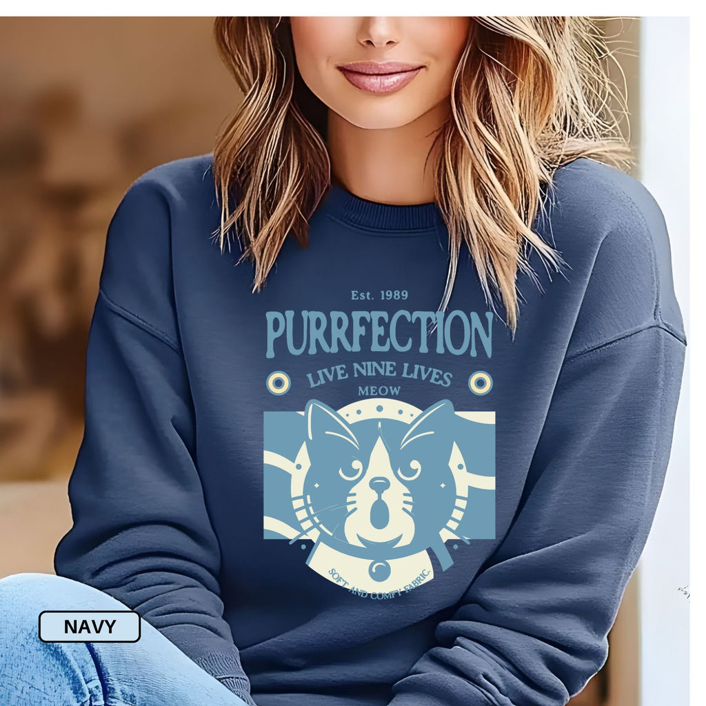 Purrfection Funny Cat Sweatshirt