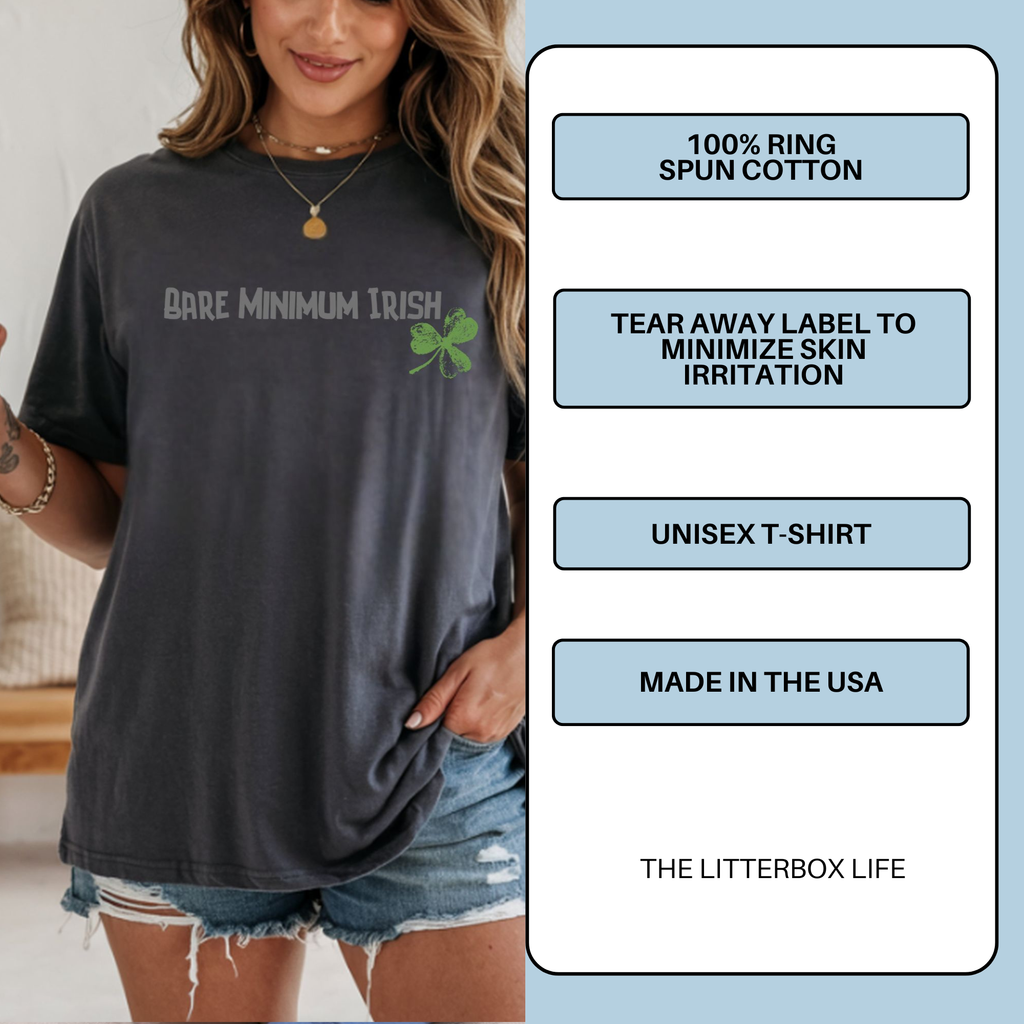 Bare Minimum Irish – Funny St. Patrick’s Day Shirt