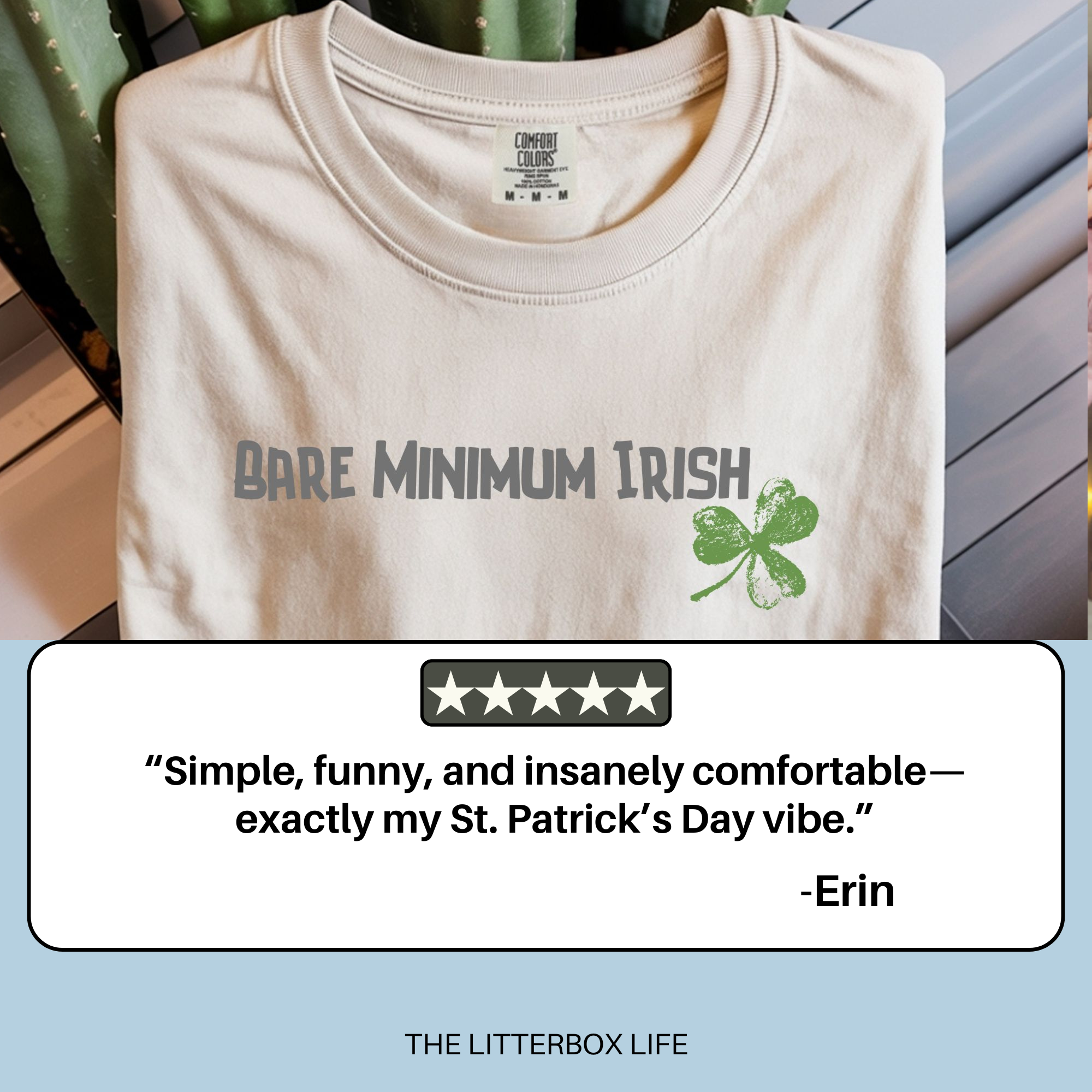 Bare Minimum Irish – Funny St. Patrick’s Day Shirt