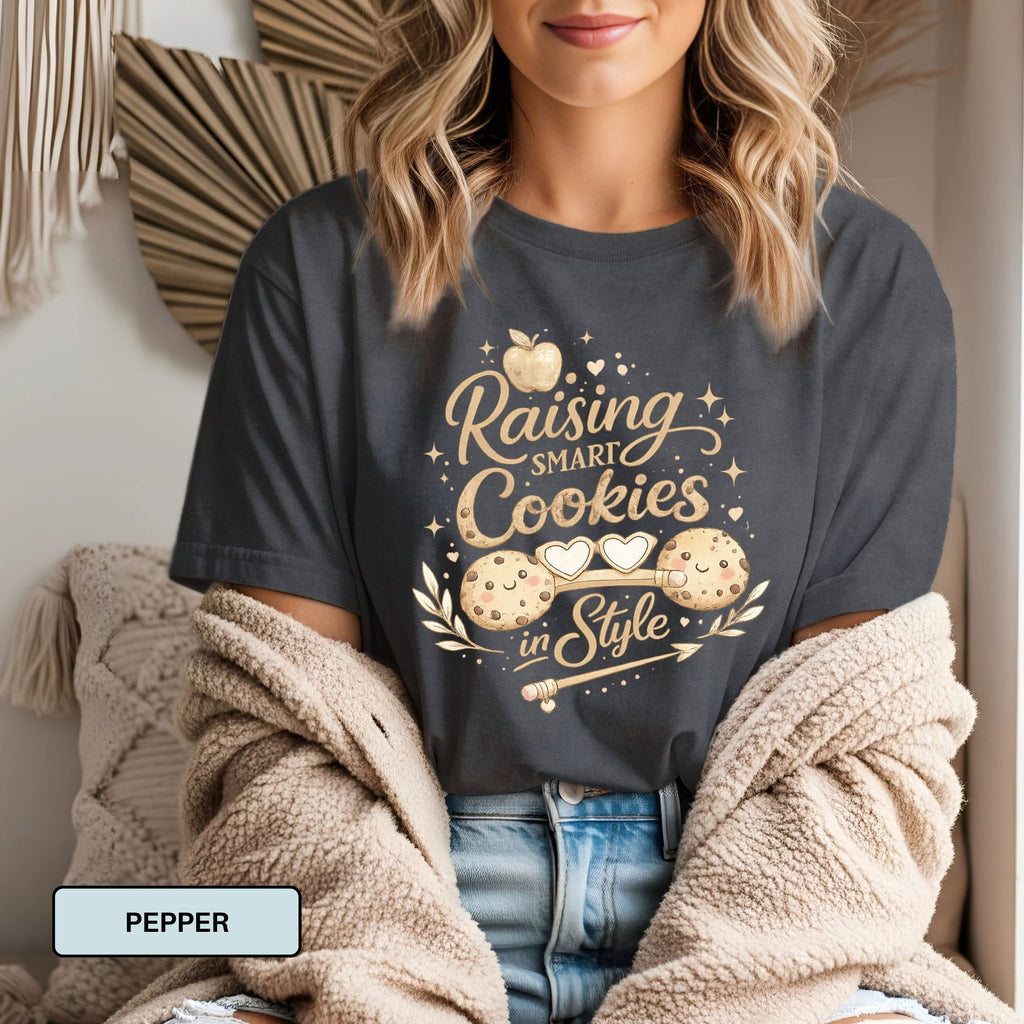 Raising Smart Cookies Teacher Shirt – Comfort Colors Graphic Tee