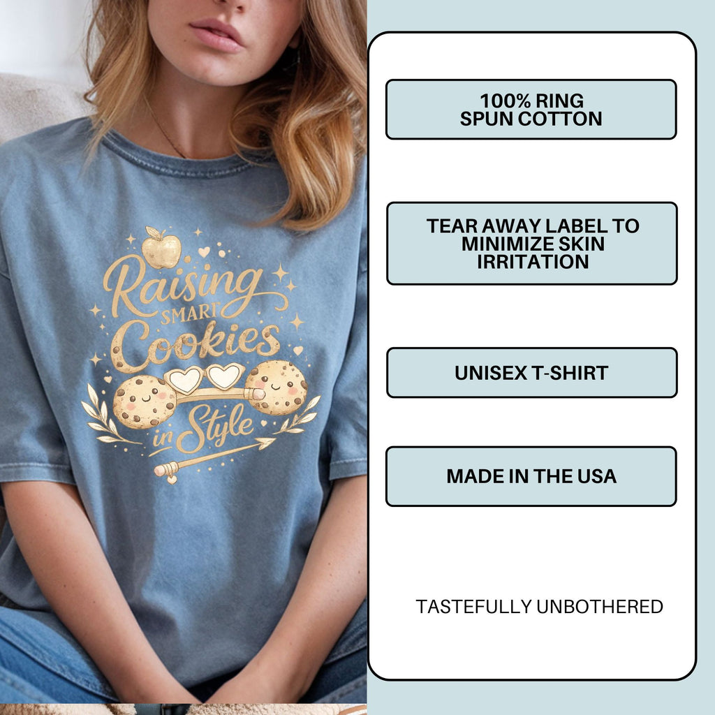 Raising Smart Cookies Teacher Shirt – Comfort Colors Graphic Tee