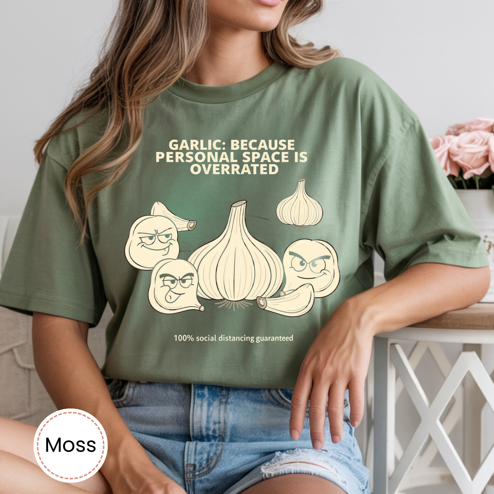 Garlic Humor T-Shirt | Comfort Colors Funny Food Tee