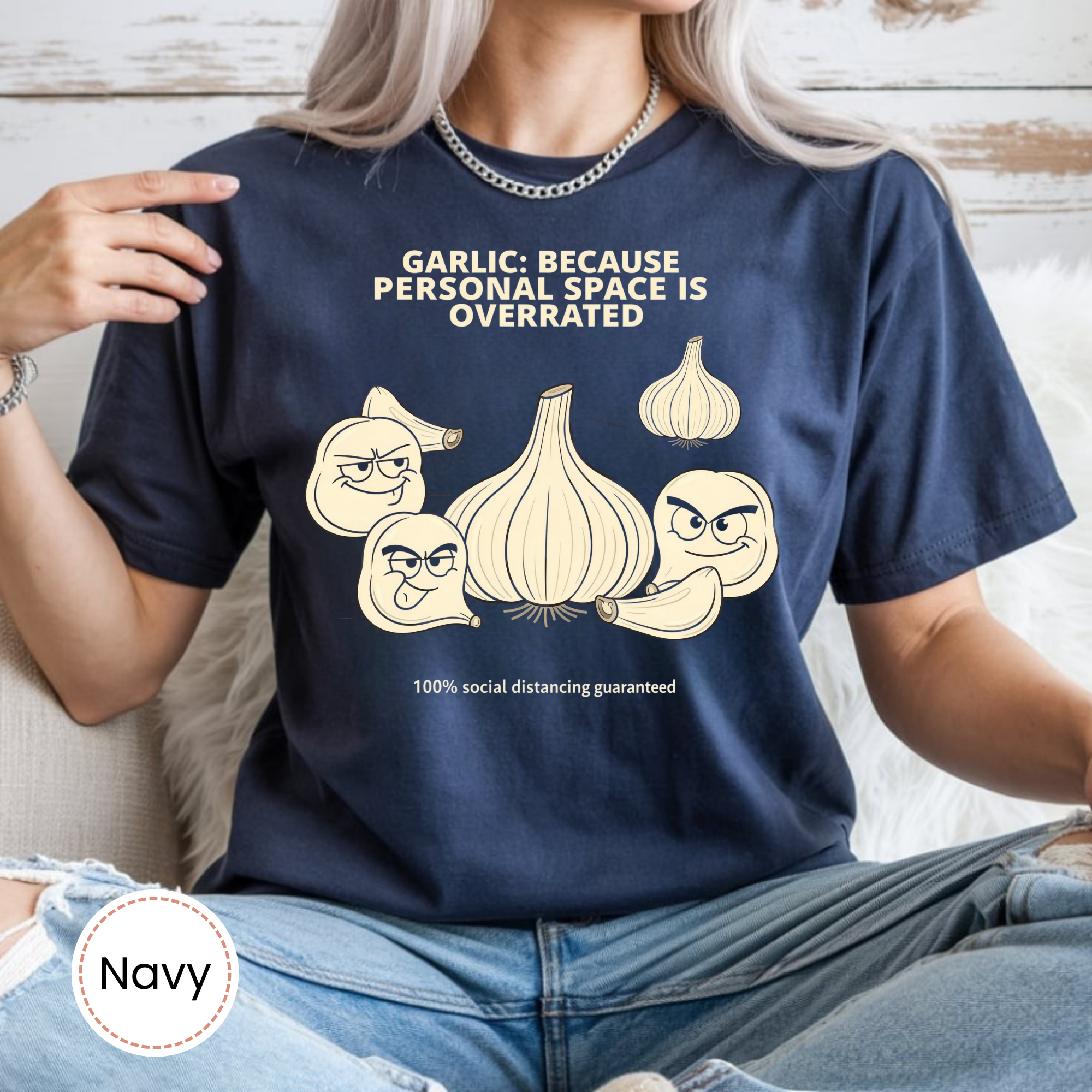 Garlic Humor T-Shirt | Comfort Colors Funny Food Tee