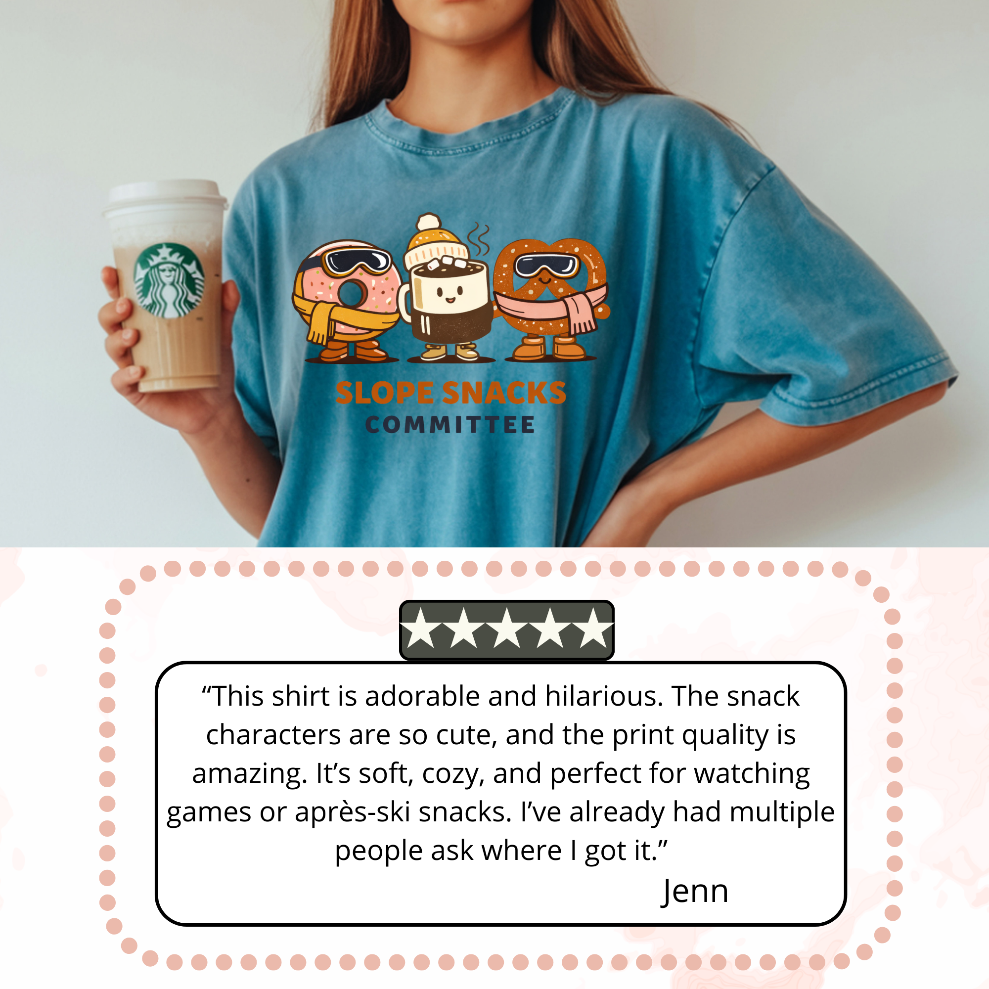 Slope Snacks Committee Comfort Colors T-Shirt | Funny Spectator Tee