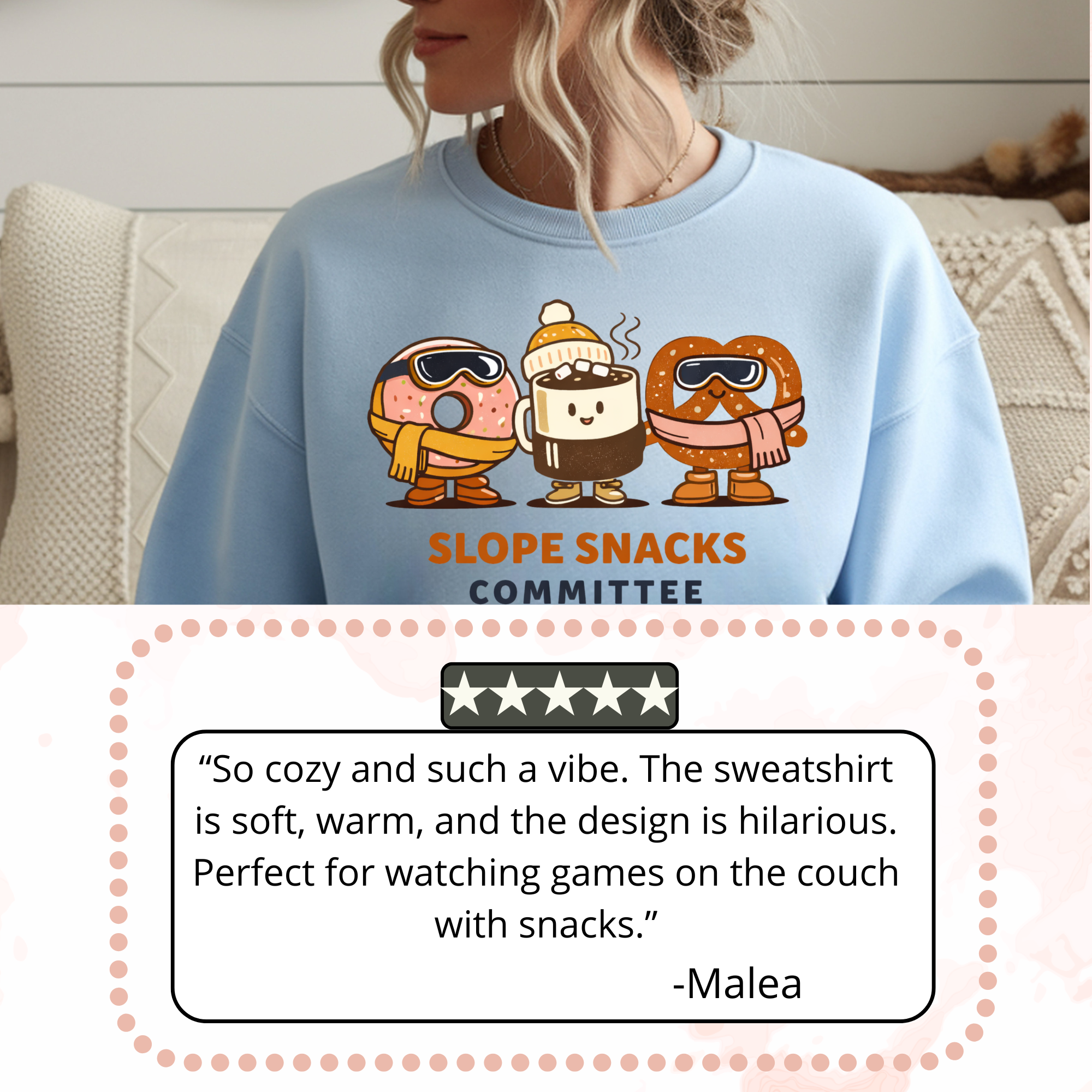 Slope Snacks Committee Gildan Crewneck Sweatshirt | Cozy Spectator Style