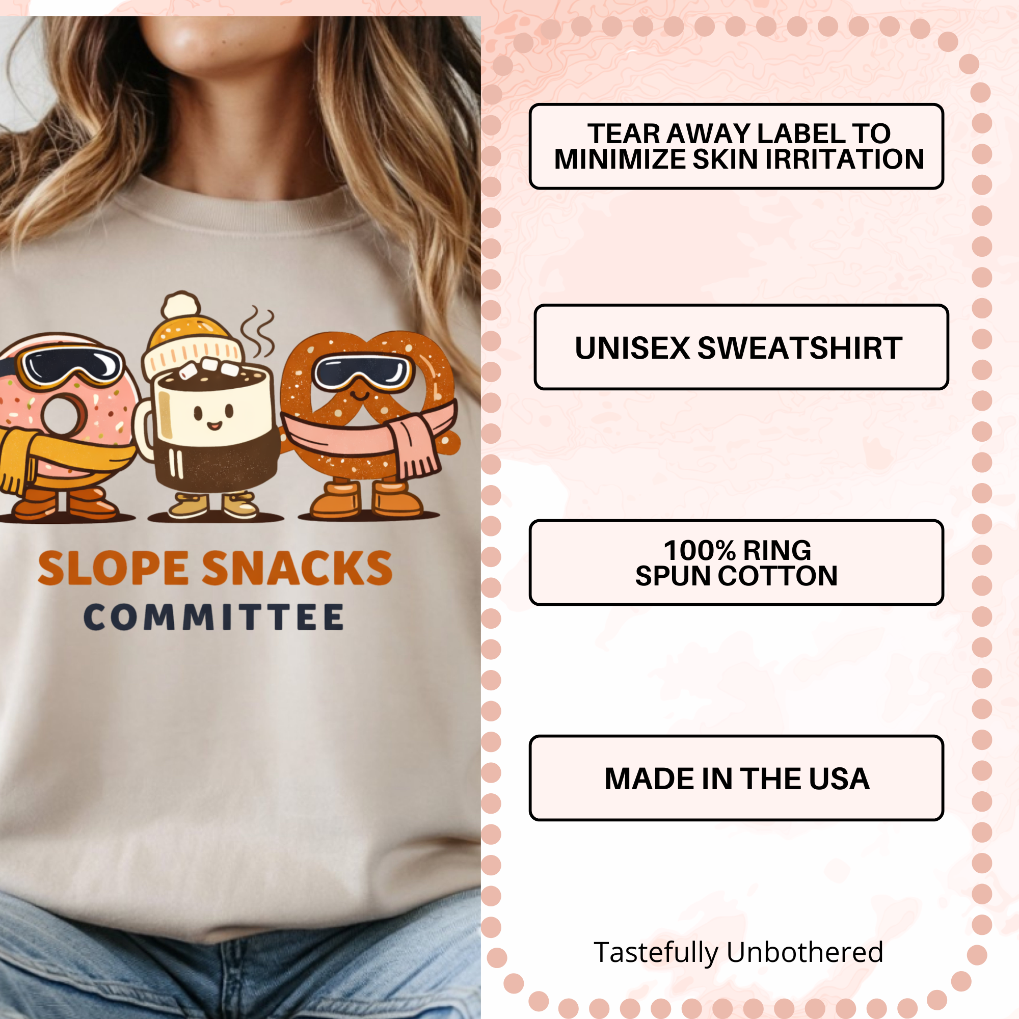 Slope Snacks Committee Gildan Crewneck Sweatshirt | Cozy Spectator Style