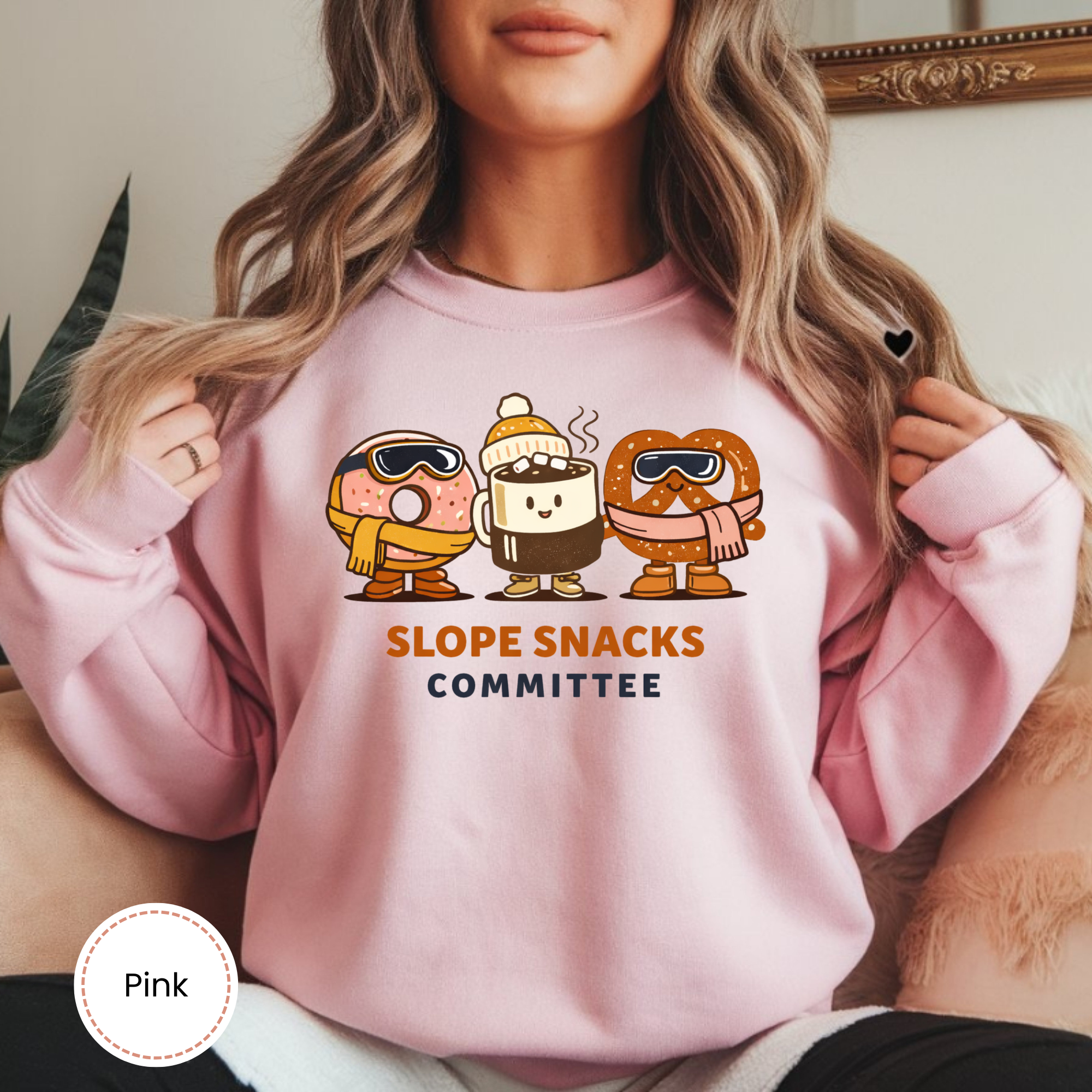 Slope Snacks Committee Gildan Crewneck Sweatshirt | Cozy Spectator Style