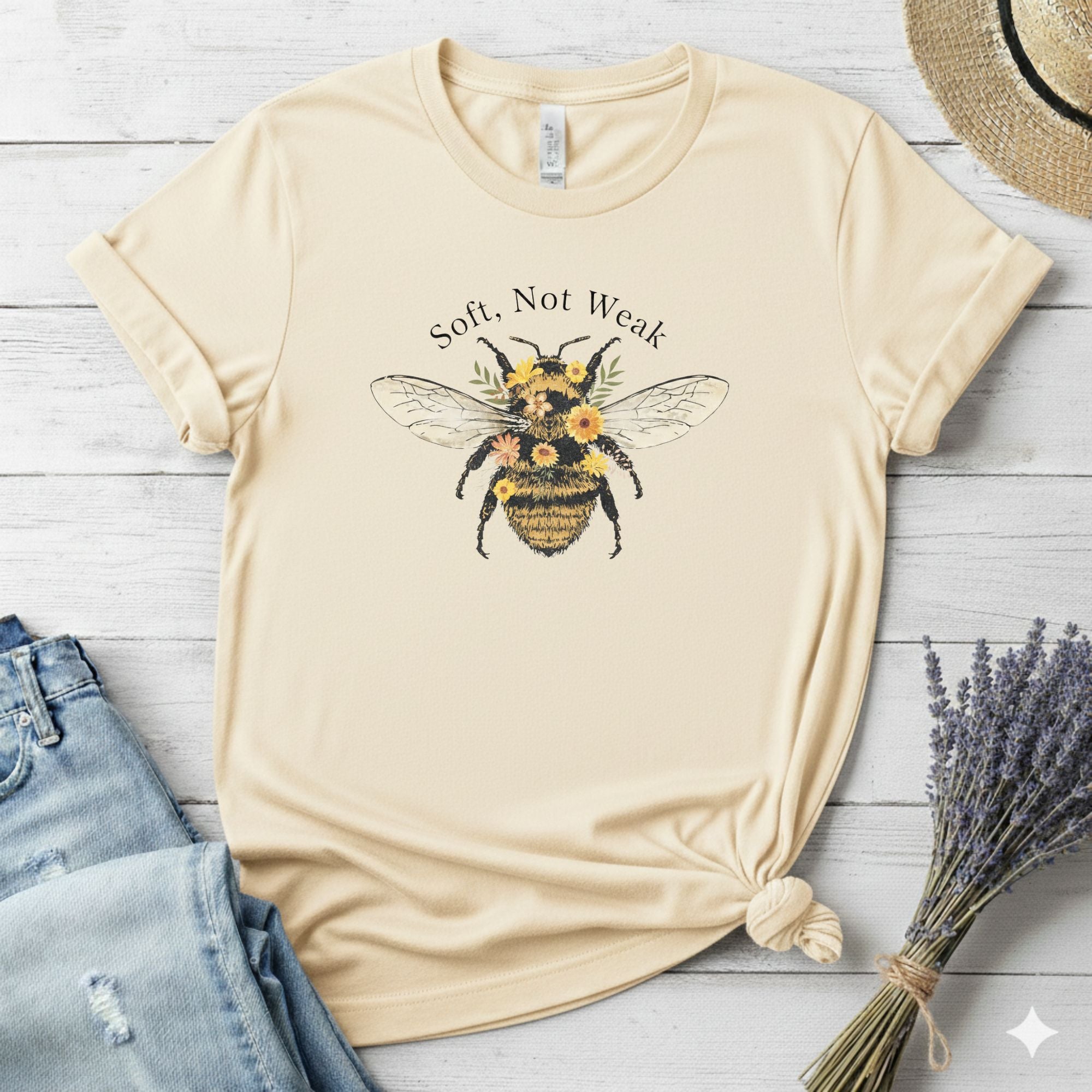 Floral Bee Graphic T-Shirt