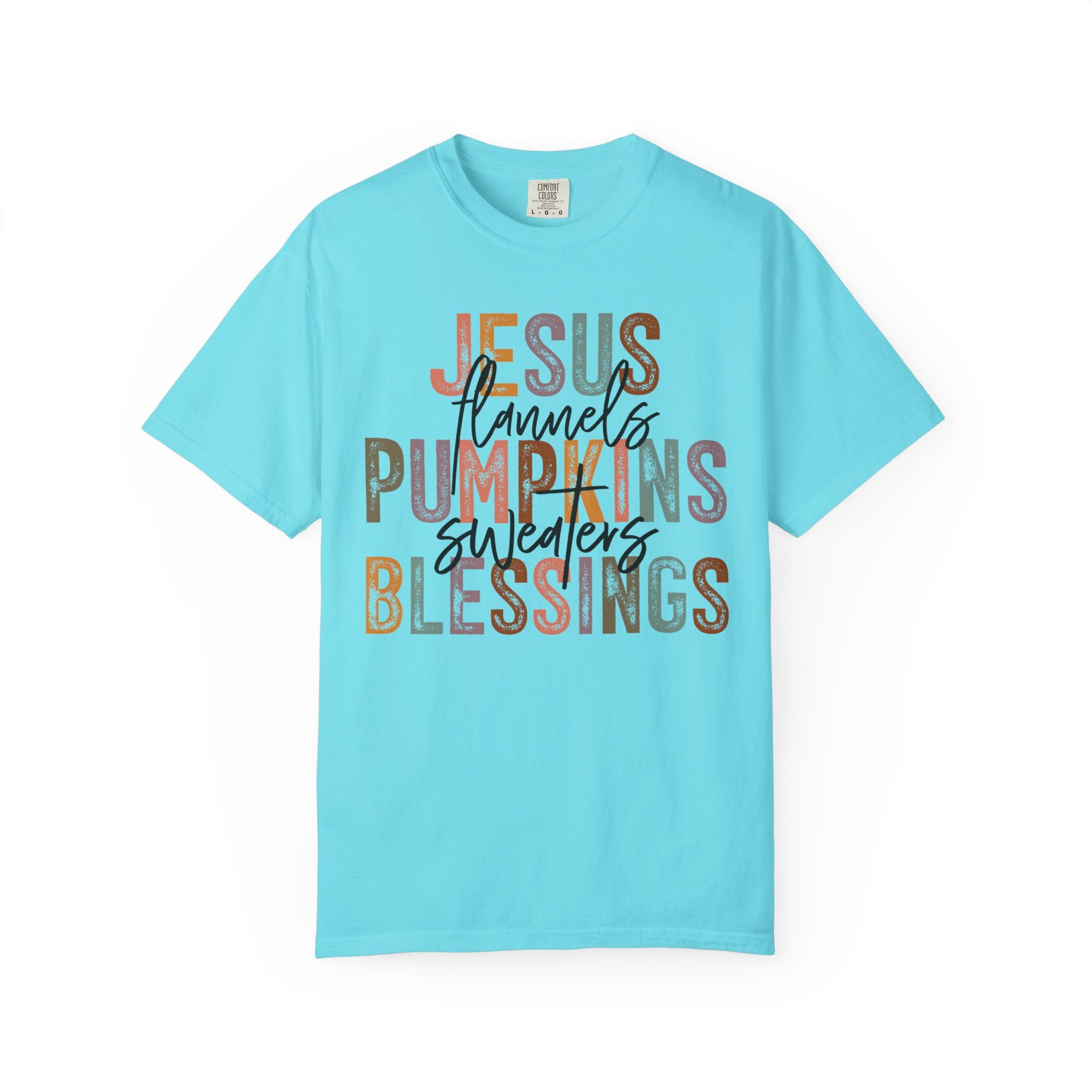 Jesus Flannels Pumpkins Blessings T-Shirt – Christian Fall Faith Tee