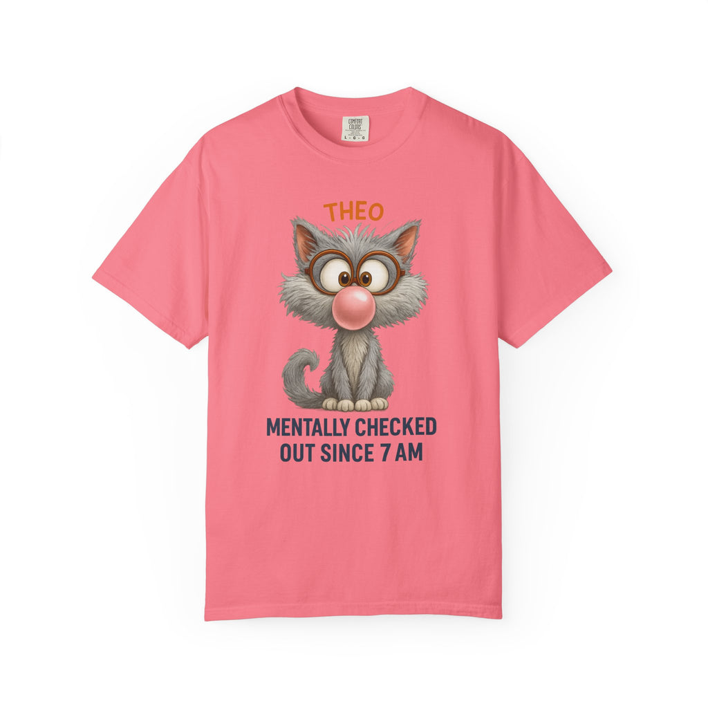 Mentally Checked Out Cat Shirt – Funny Personalized Name Tee