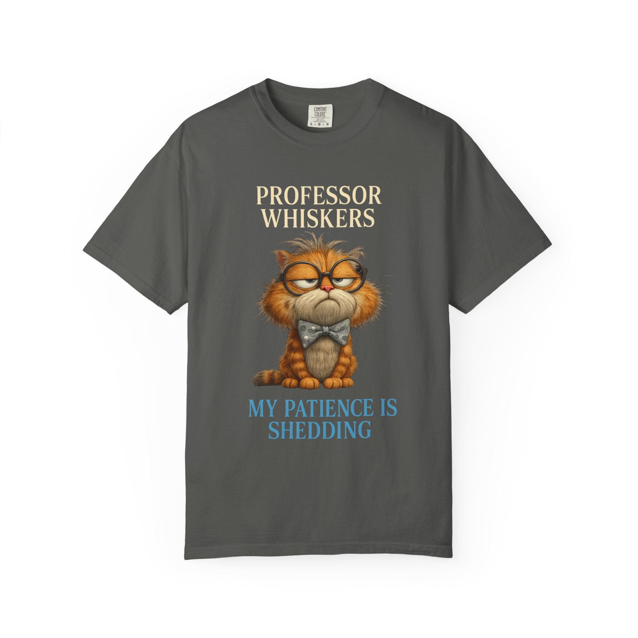 Professor Whiskers Cat Shirt – Comfort Colors Funny Cat Tee