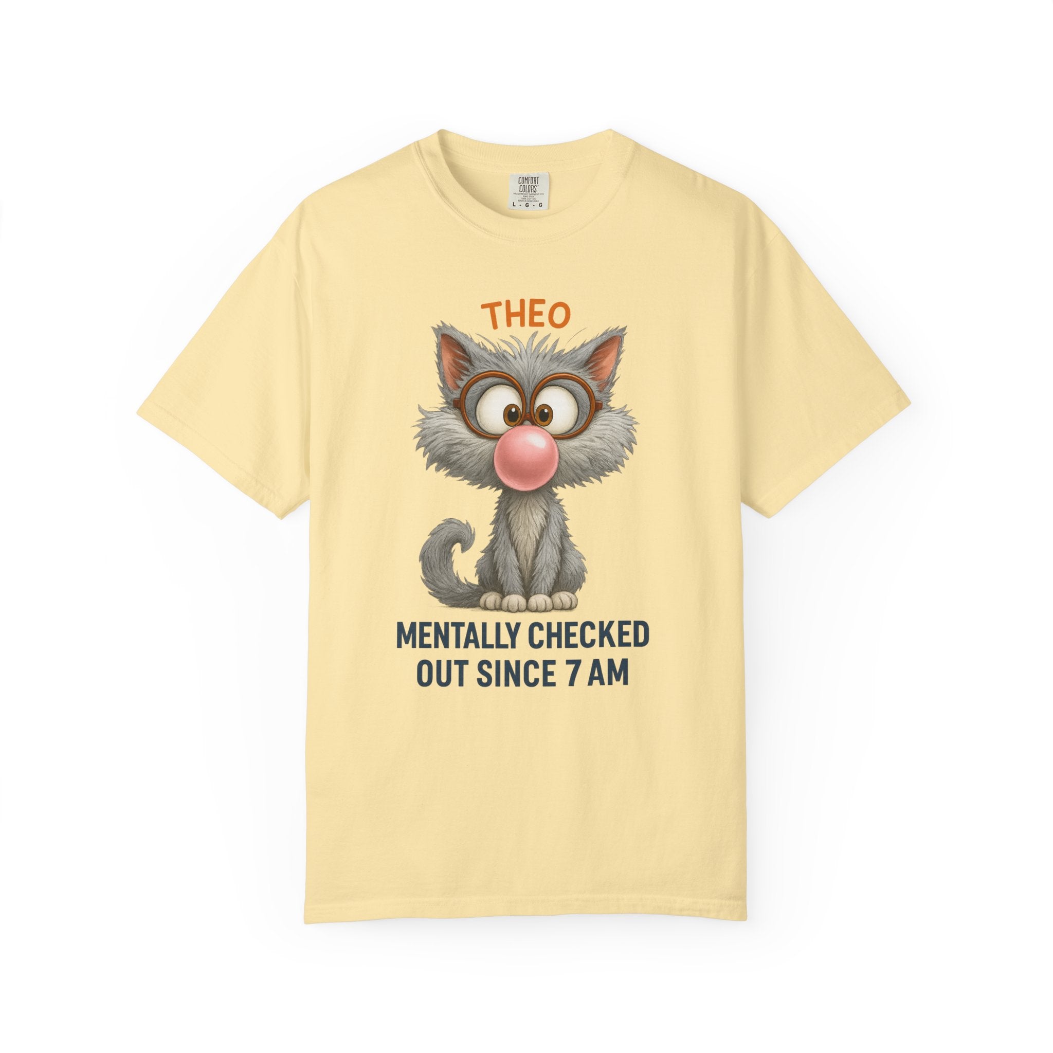 Mentally Checked Out Cat Shirt – Funny Personalized Name Tee