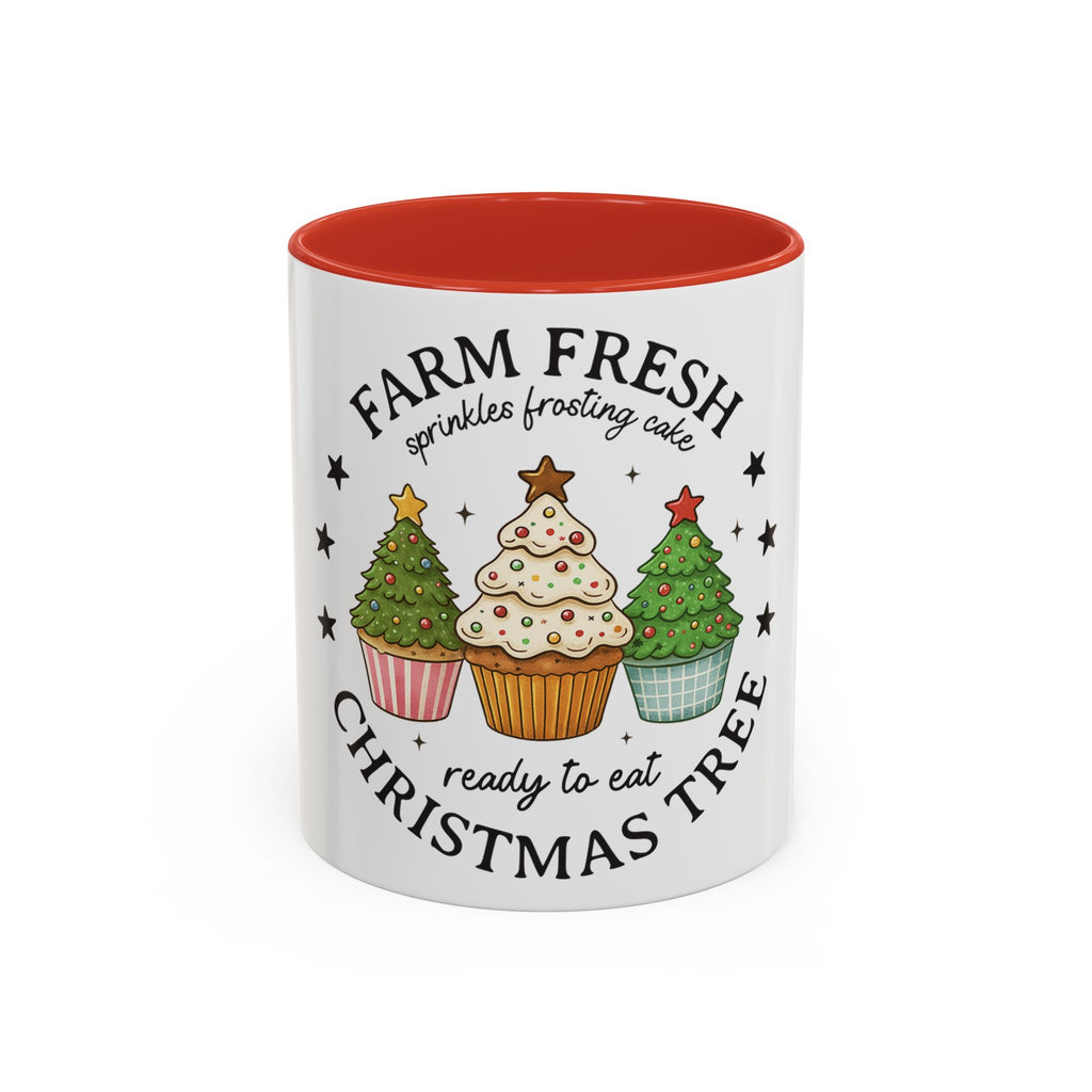 Farm Fresh Christmas Mug – Cupcake Tree, Frosting & Sprinkles Holiday Design
