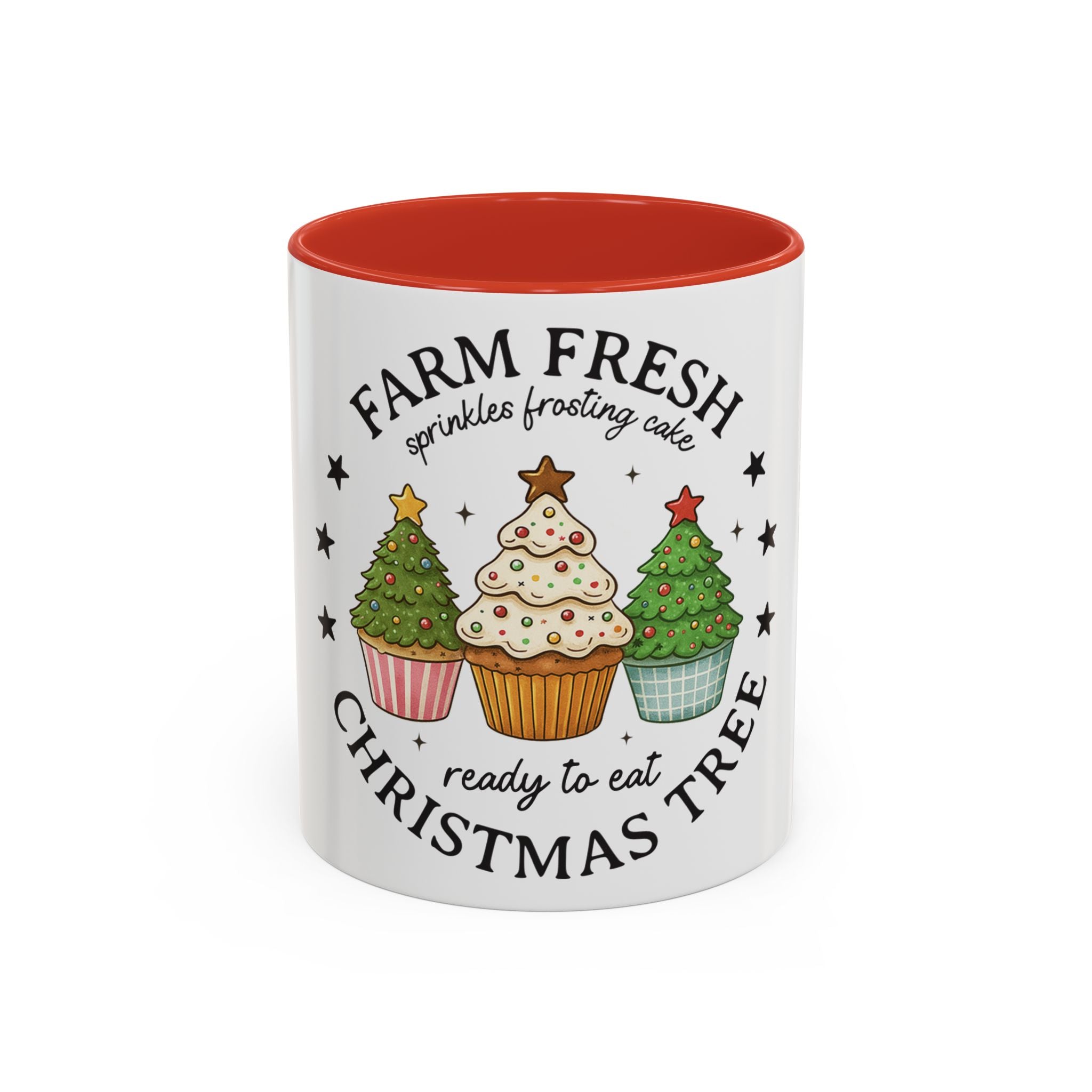 Farm Fresh Christmas Mug – Cupcake Tree, Frosting & Sprinkles Holiday Design