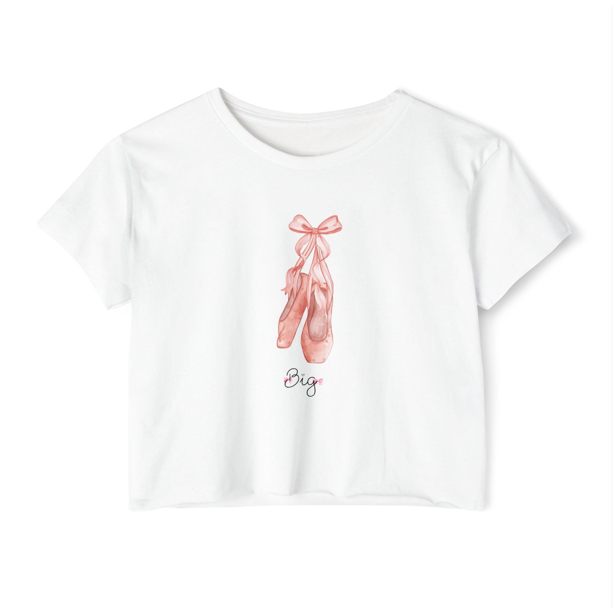 Sorority Big Sister Crop Top – Pink Bow Big Little Reveal Shirt for Sorority Fam