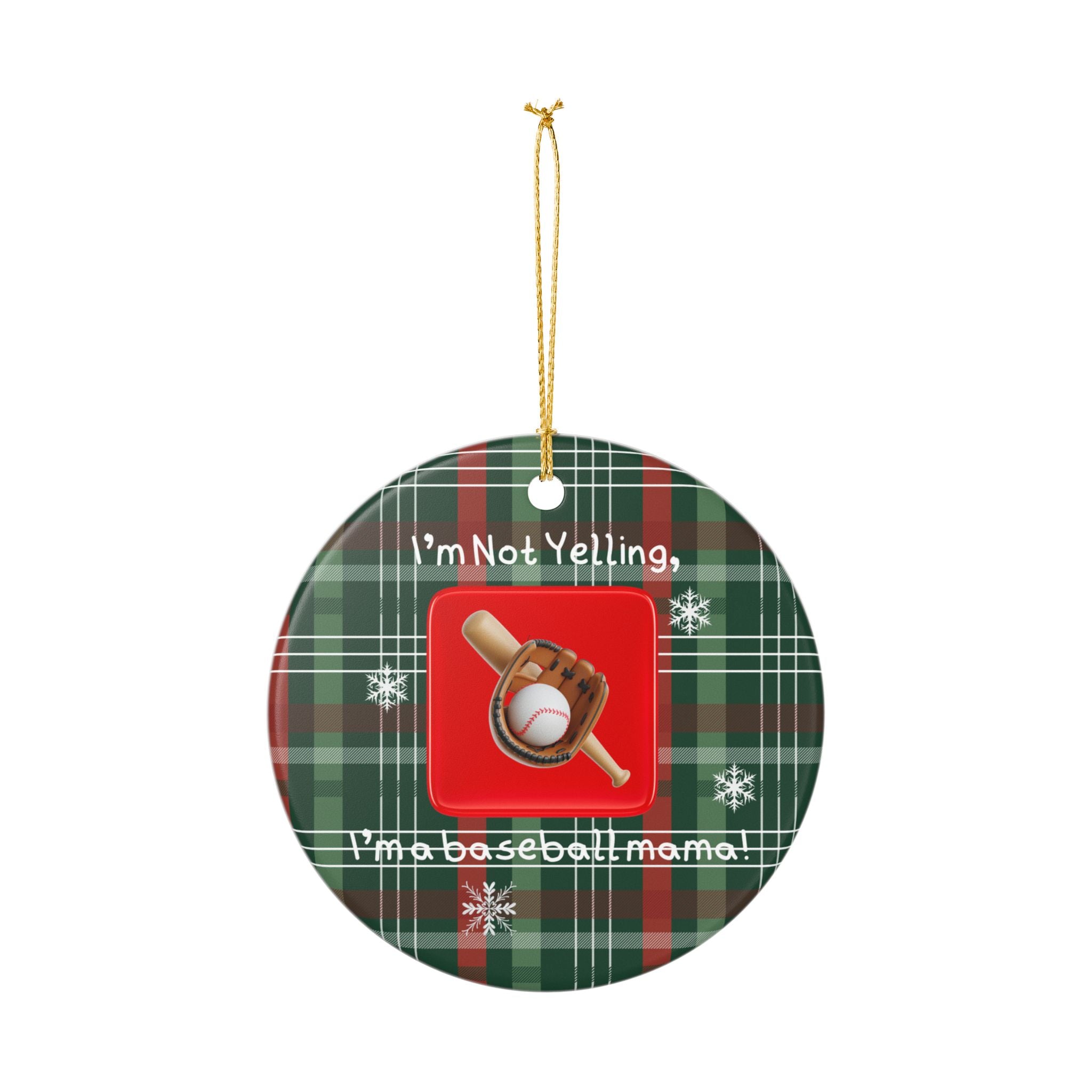 Baseball Mama Christmas Ornament | Funny Holiday Sports Keepsake