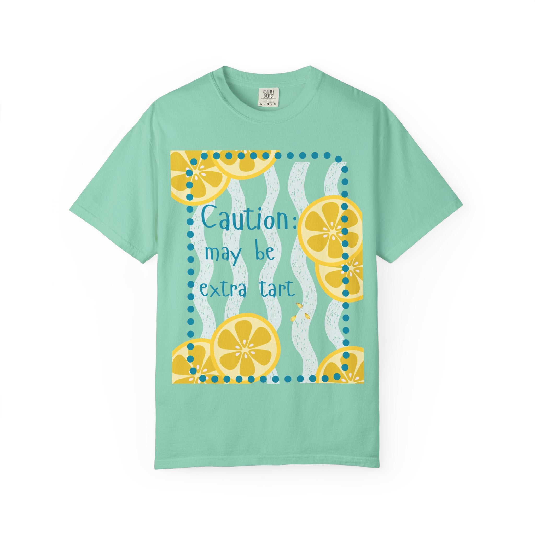 Caution May Be Extra Tart Shirt | Comfort Colors Funny Lemon Tee for Women