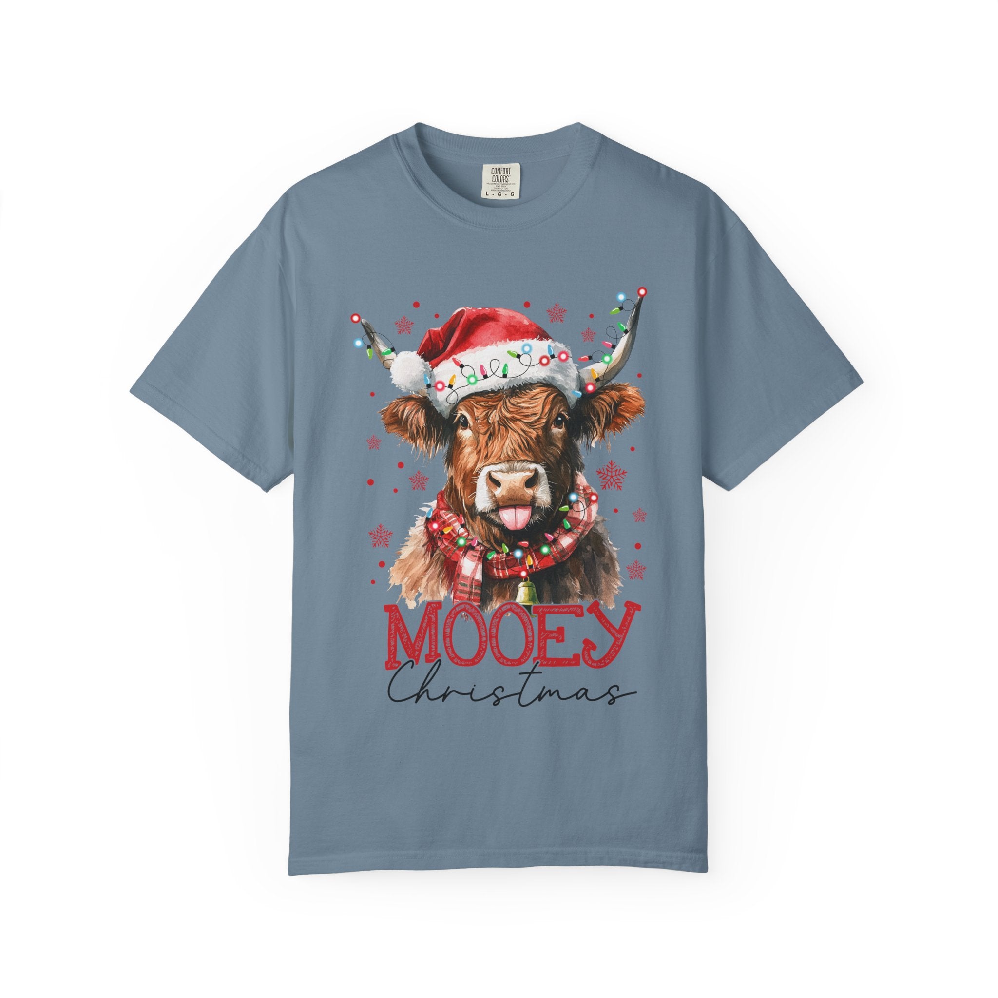 Mooey Christmas Highland Cow Sweatshirt | Funny Holiday Farm Animal Sweater, Cute Christmas Pullover for Women