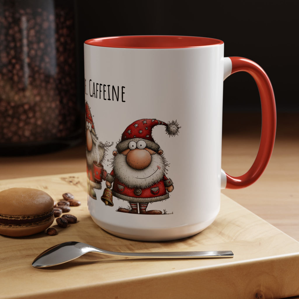 Peace Love Caffeine Santa Mug – Cozy Christmas Coffee Cup