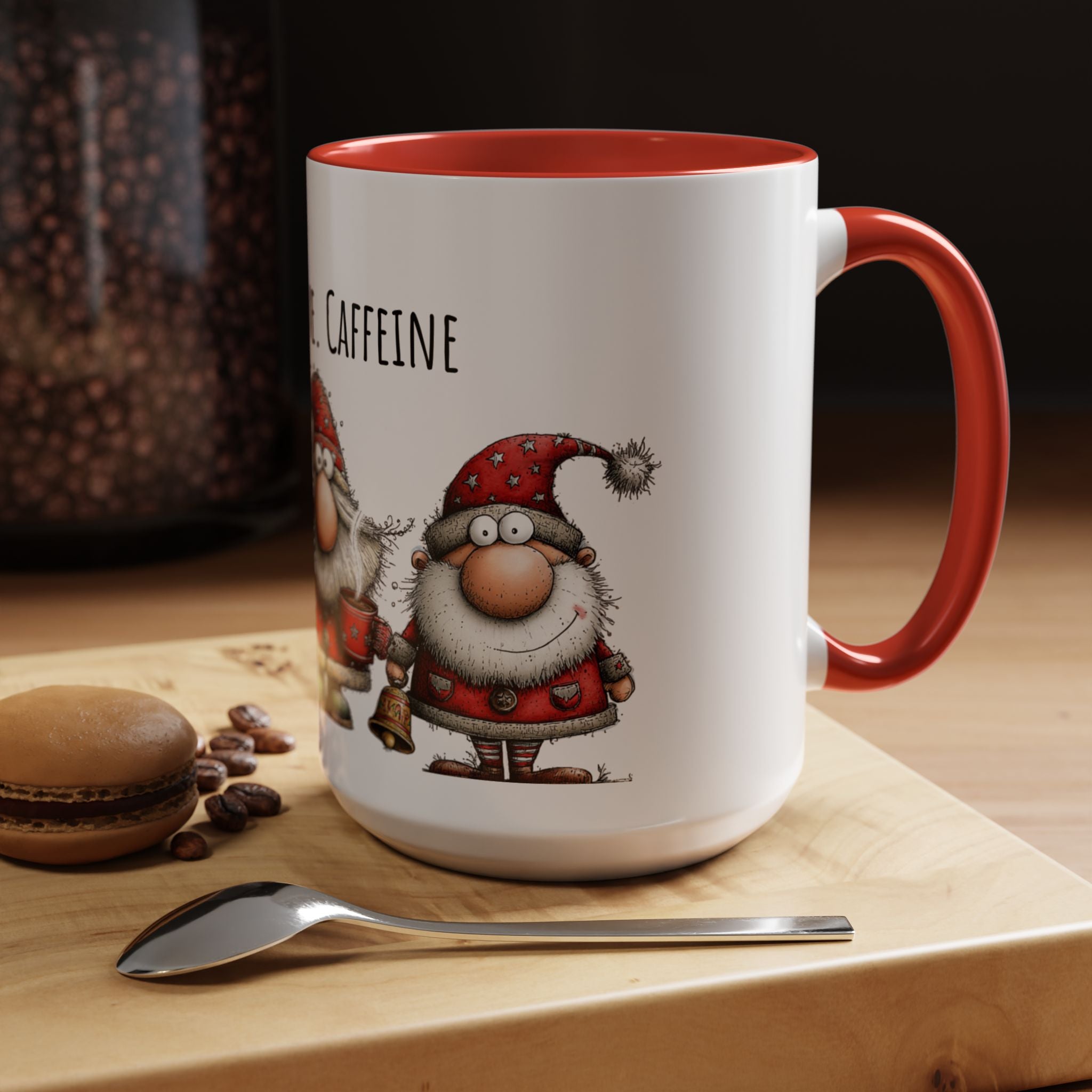 Peace Love Caffeine Santa Mug – Cozy Christmas Coffee Cup
