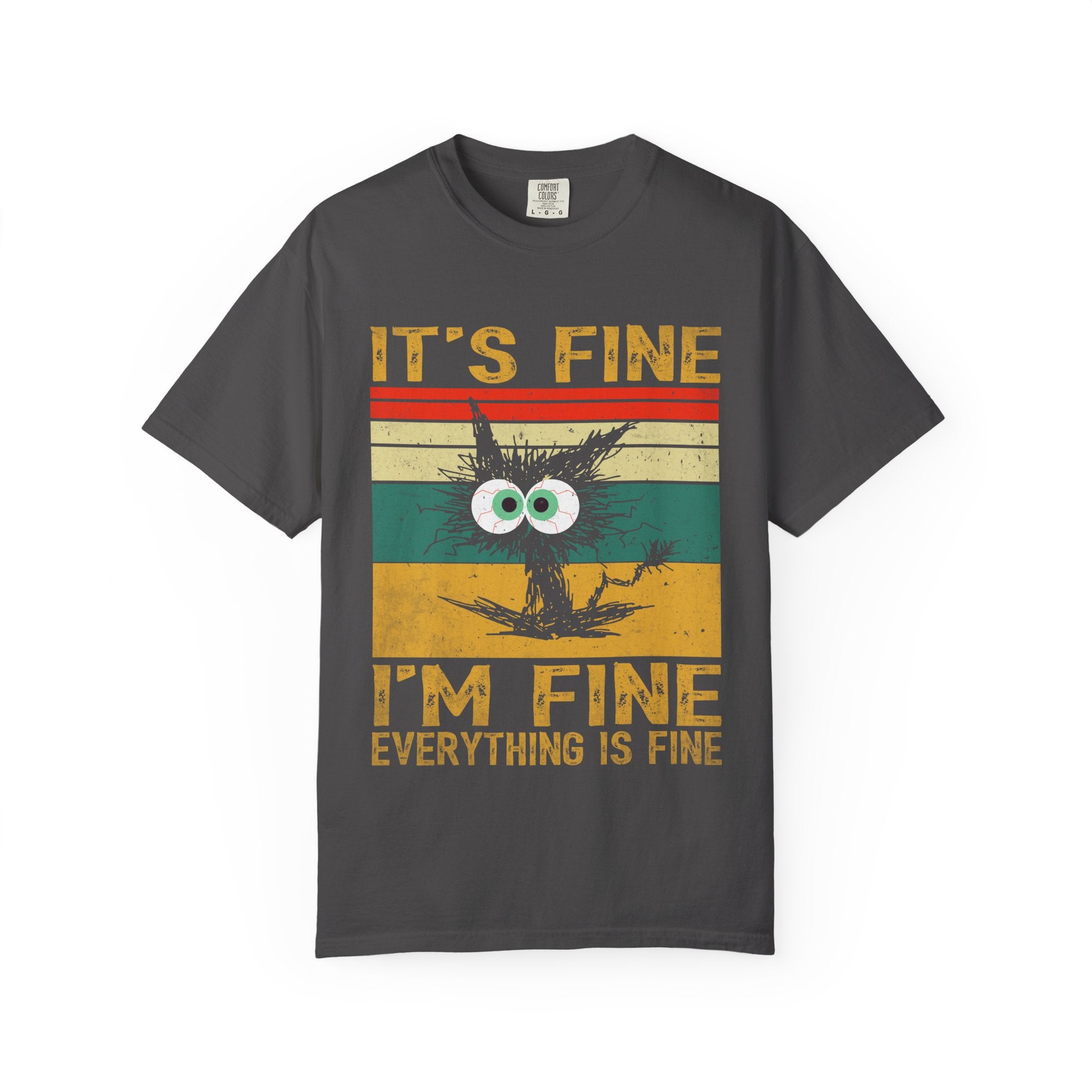 It's Fine I'm Fine Everything Is Fine Shirt – Funny Anxiety Tee, Mental Health Humor Gift, Sarcastic Retro Shirt for Women & Men