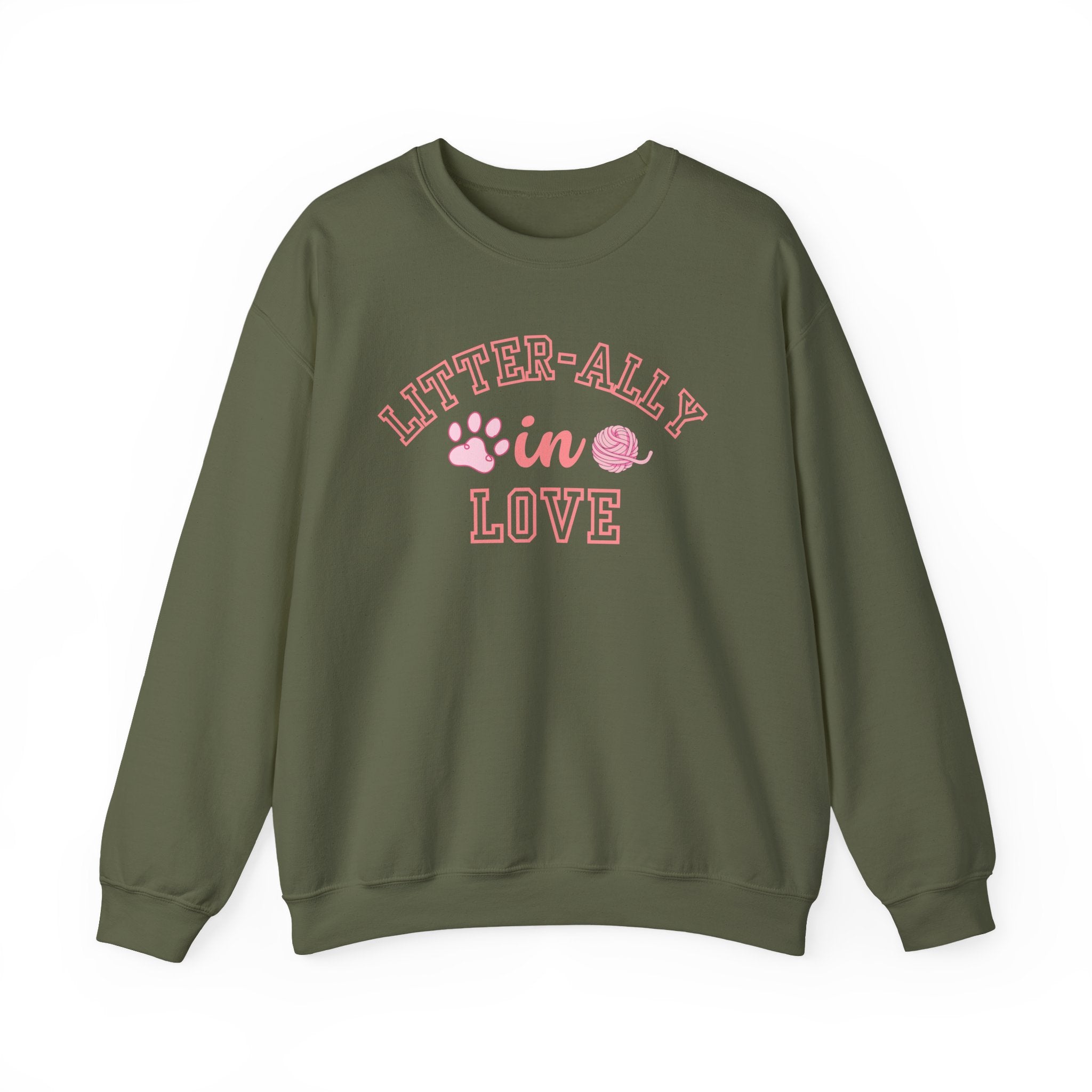 Litter-ally in Love Sweatshirt – Cute Cat Lover Crewneck